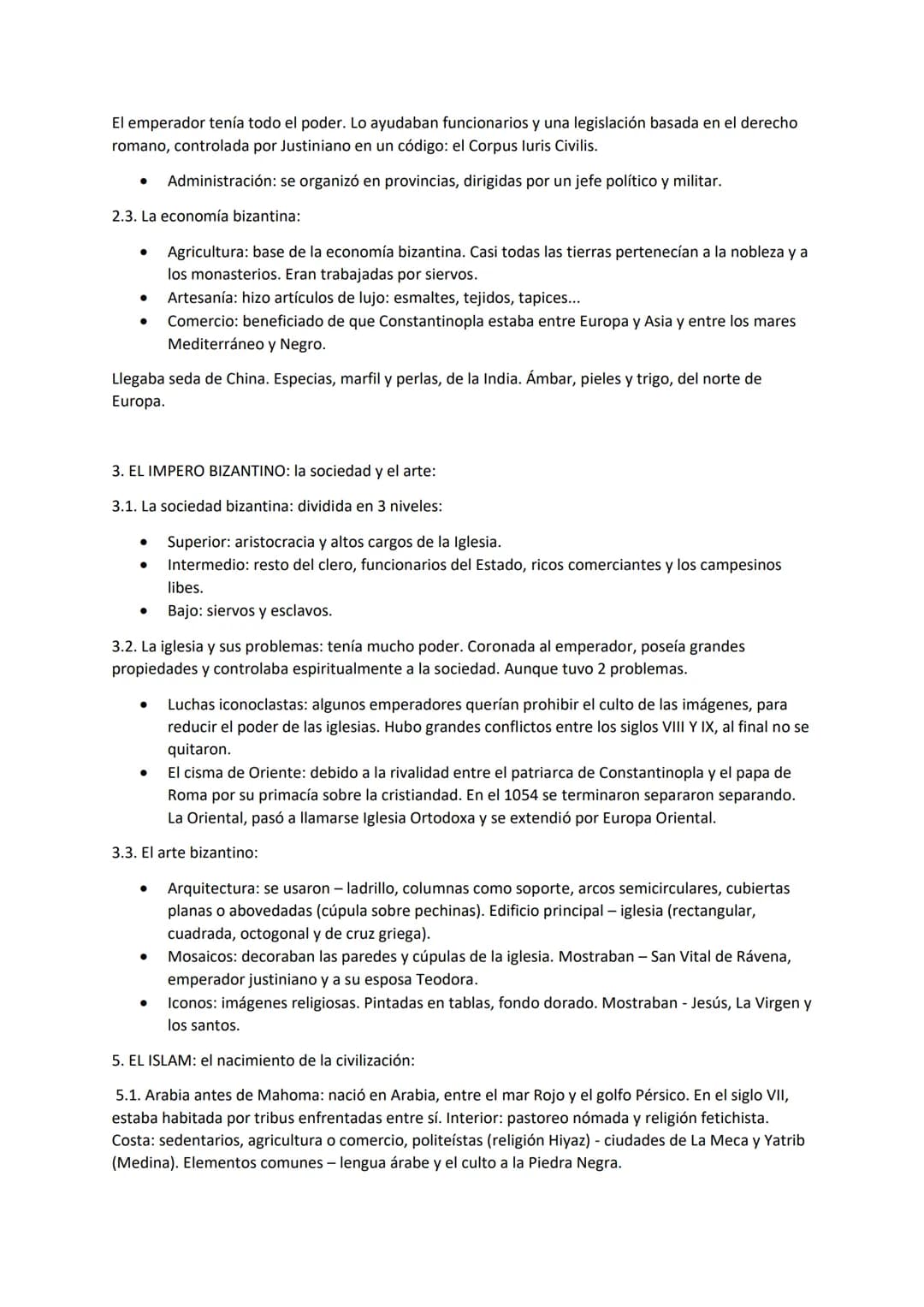 RESUMEN HISTORIA - TEMA 1: la edad media
1. INICIO DE LA EDAD MEDIA:
Primero estaban los bizantinos, imperio que se formó tras la división d