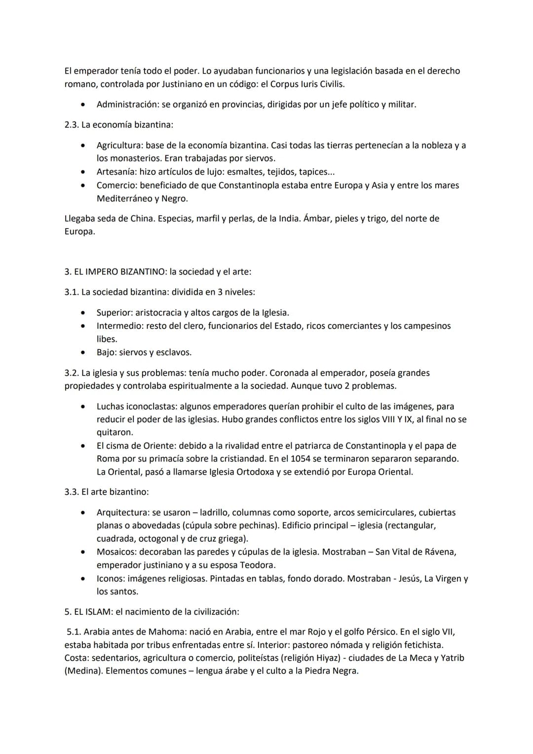 RESUMEN HISTORIA - TEMA 1: la edad media
1. INICIO DE LA EDAD MEDIA:
Primero estaban los bizantinos, imperio que se formó tras la división d