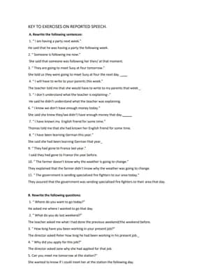 Know Ejercicios reported speech con soluciones thumbnail