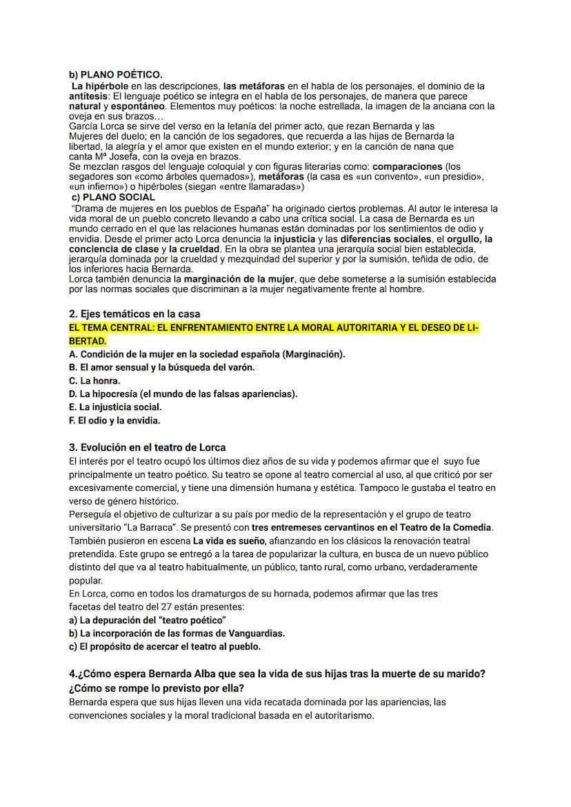 EXAMEN LENGUA
1- Definición del texto /Casa Bernarda Alba / →
(Las propiedades del texto, tipología textual, organización de las ideas)
Come