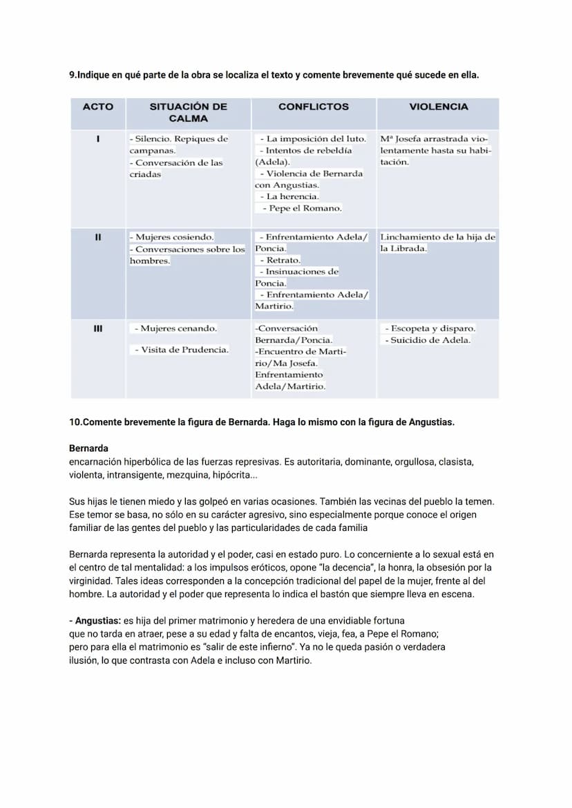 EXAMEN LENGUA
1- Definición del texto /Casa Bernarda Alba / →
(Las propiedades del texto, tipología textual, organización de las ideas)
Come