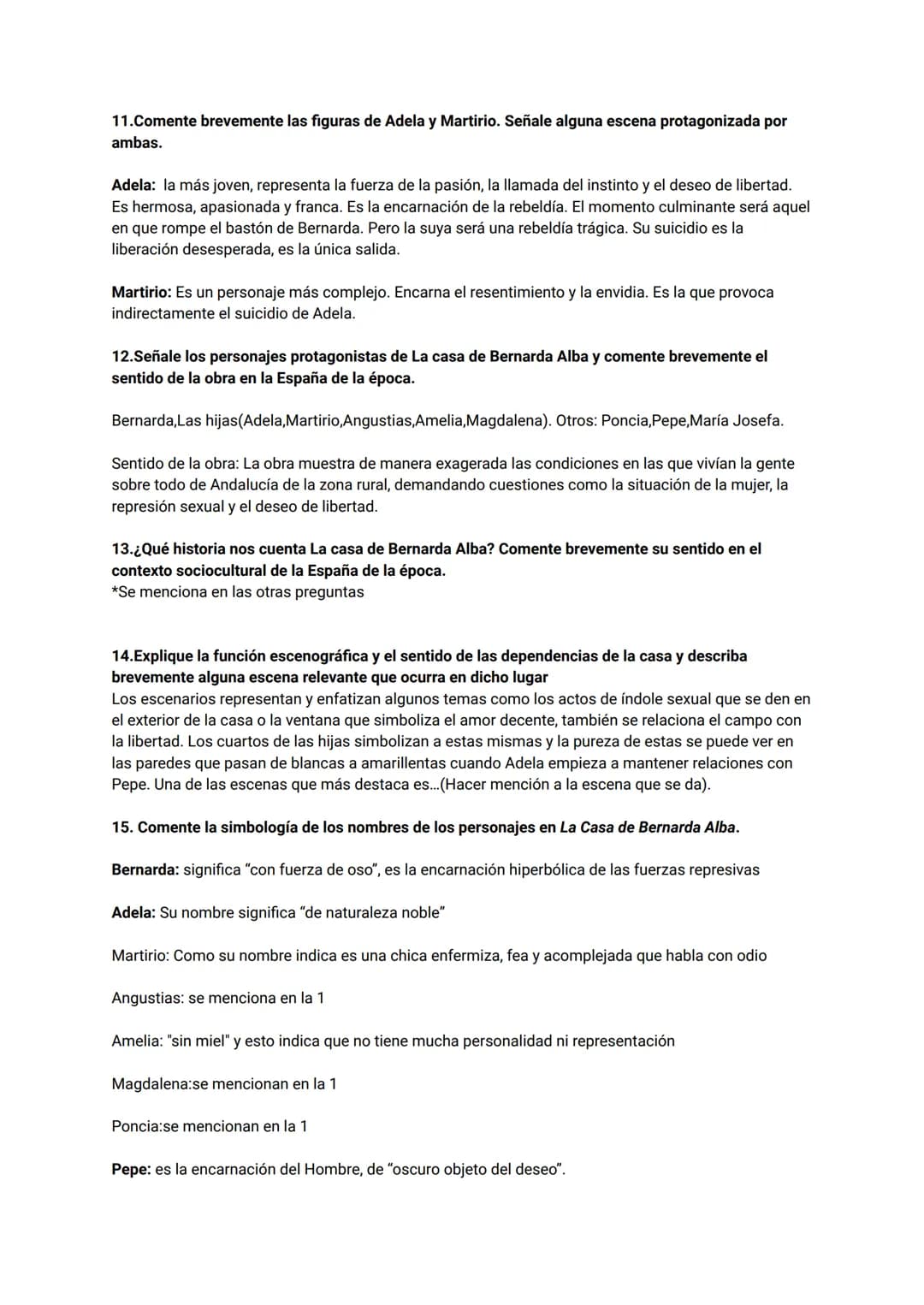 EXAMEN LENGUA
1- Definición del texto /Casa Bernarda Alba / →
(Las propiedades del texto, tipología textual, organización de las ideas)
Come