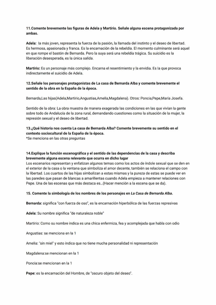 EXAMEN LENGUA
1- Definición del texto /Casa Bernarda Alba / →
(Las propiedades del texto, tipología textual, organización de las ideas)
Come