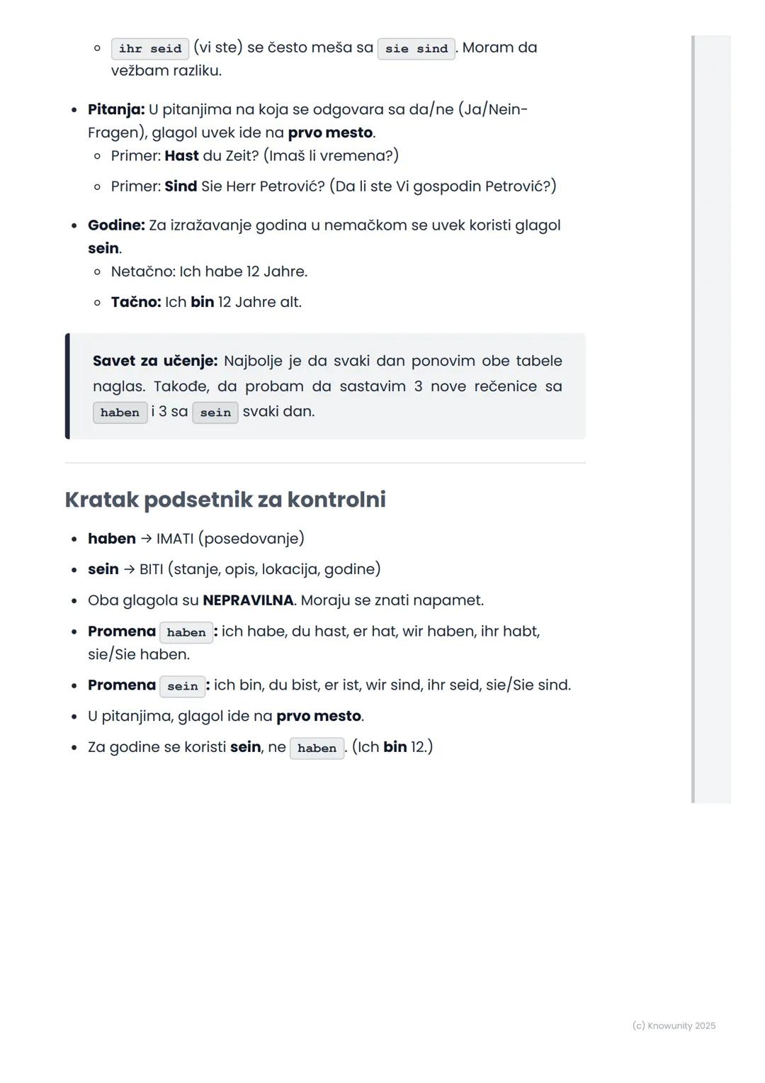 # Glagoli 'haben' i 'sein'

Uvod u glagole 'haben' i 'sein'

Glagoli haben (imati) i sein (biti) su dva najvažnija glagola u
nemačkom jeziku