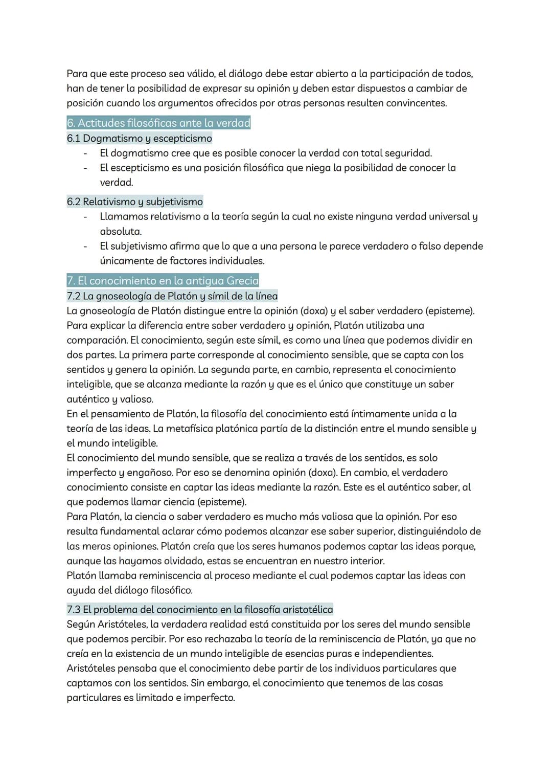 -Filosofía 2da EVALUACIÓN-
TEMA 4: EL CONOCIMIENTO
5. Criterios de verdad
Verdad como correspondencia
El criterio de verdad como corresponde