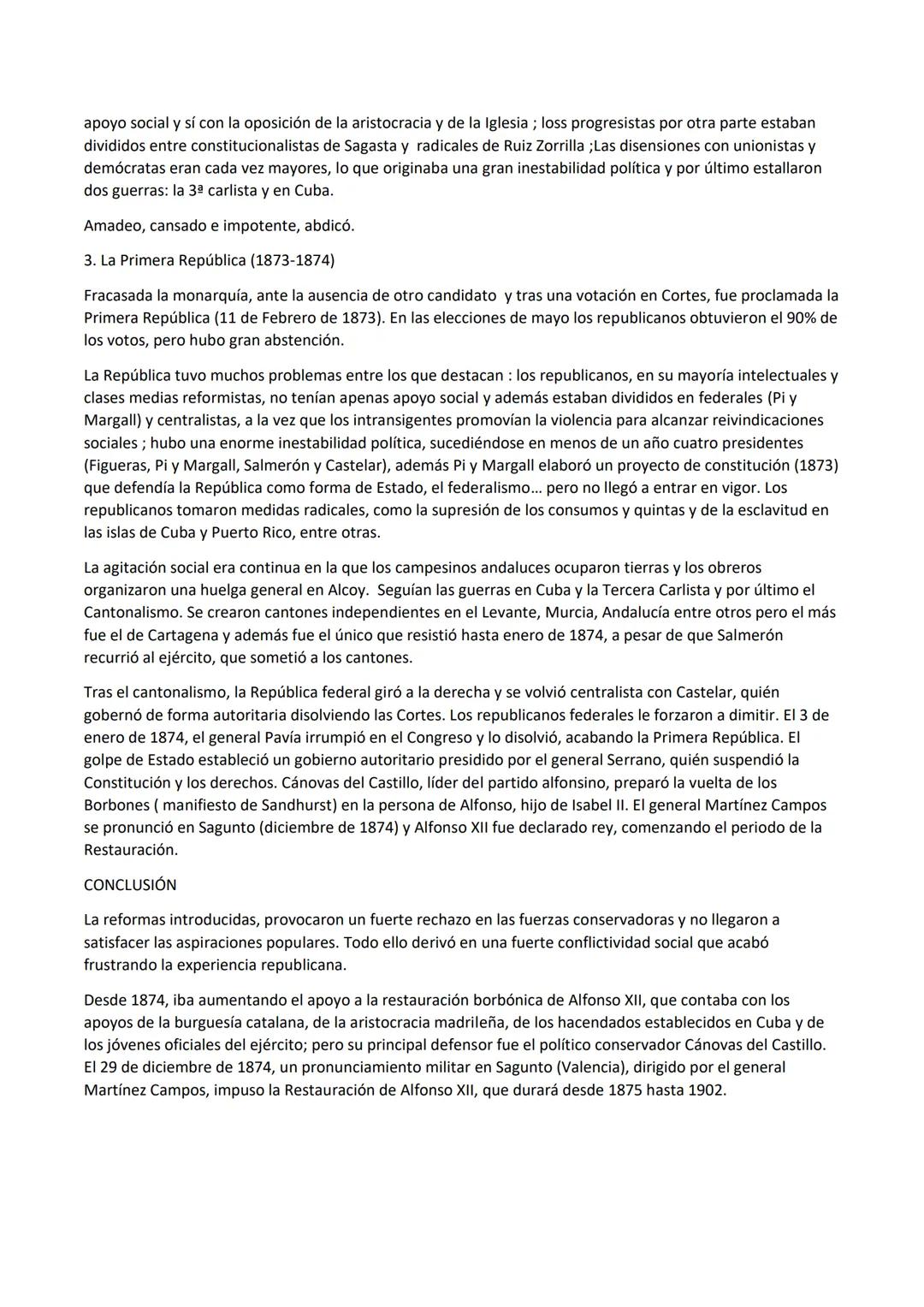 RESUMEN TEMA 5: EL SEXENIO REVOLUCIONARIO
INTRODUCCIÓN
El Sexenio revolucionario es el periodo comprendido entre el destronamiento de Isabel