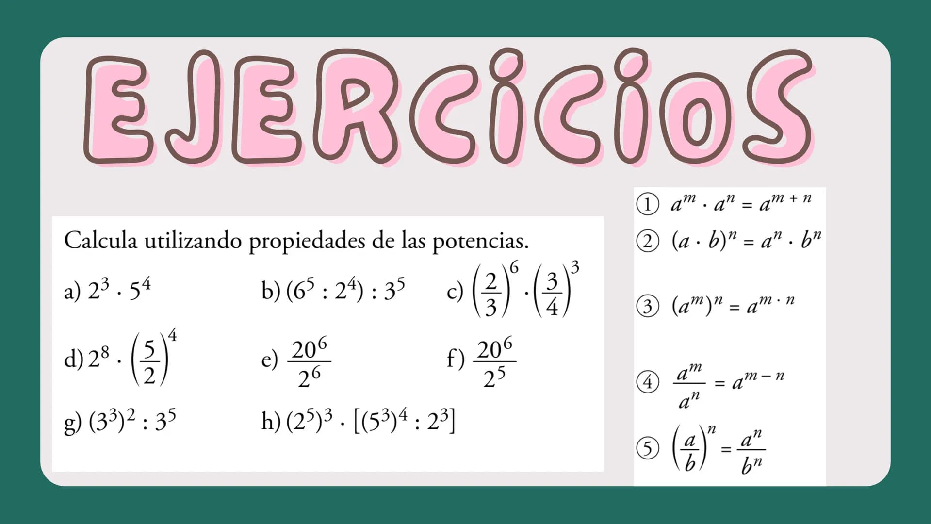 +
A π
00000000
Csio
=
Bienvenidos a
POTENCIAS Y
RAÍCES
+
5 5
TC
▬▬▬▬
ÍNDICE
|
2
3
4
5
Historia
Potenciacion
Propiedades potenciacion
Notacio