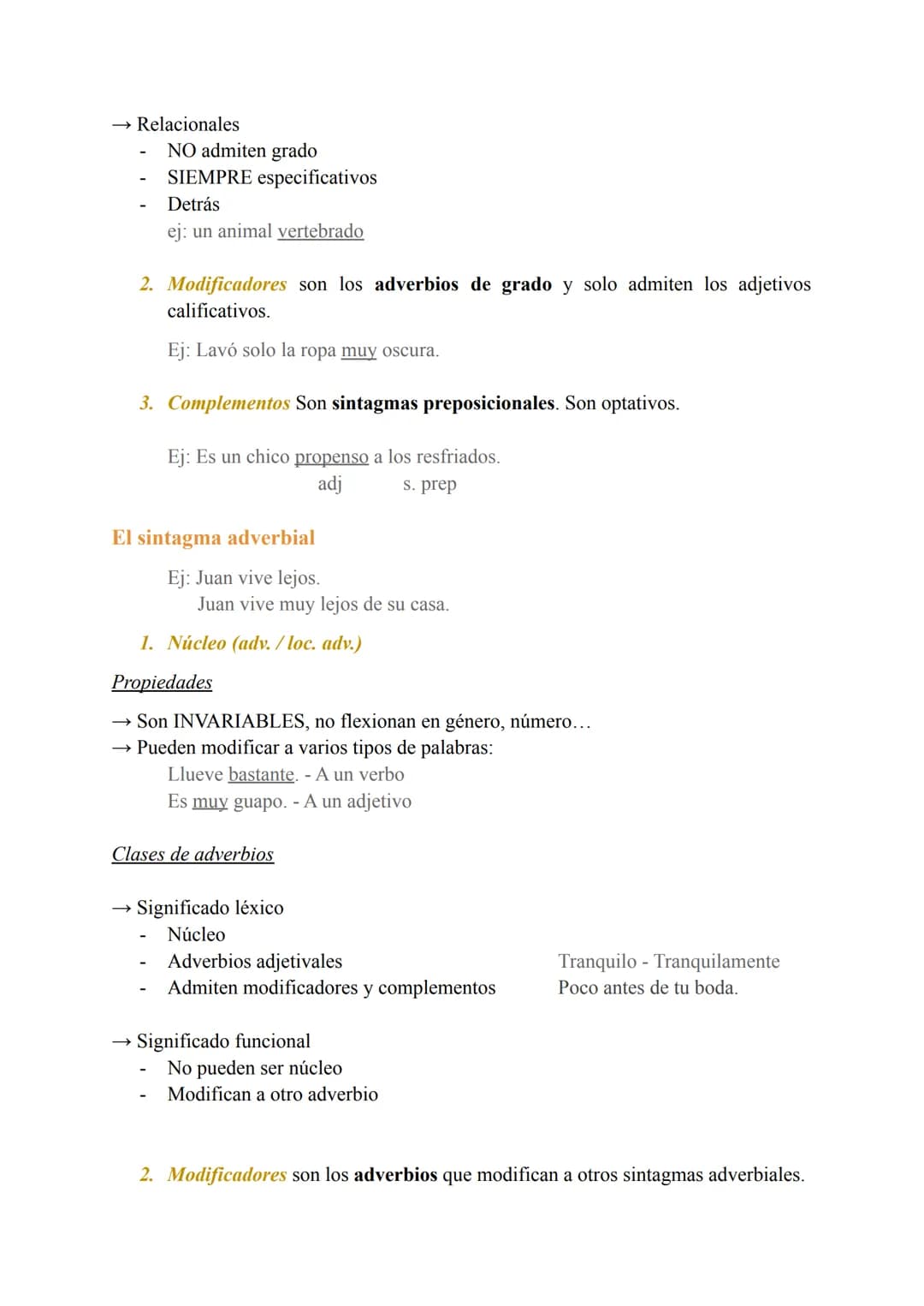 Unidad 1
Orden lineal → Sujeto + Verbo + Complemento. Puede verse alterado por dos
razones:
→ Valor enfático. Queremos dar importancia a un 