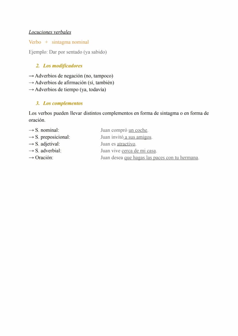 Unidad 1
Orden lineal → Sujeto + Verbo + Complemento. Puede verse alterado por dos
razones:
→ Valor enfático. Queremos dar importancia a un 