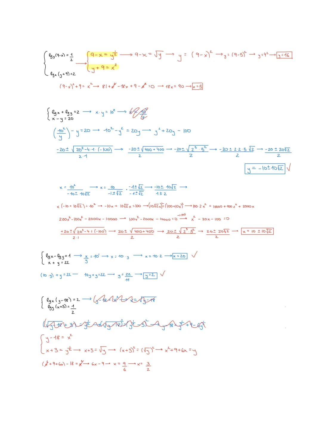 1.- Resuelve en las ecuaciones exponenciales y comprueba los resultados:
1) 5²x-1=25*²-
7) 2x-1+2x2+2x-³ +2×4 =960
2) 4x+¹+2x+3-320=0
8) 3* 