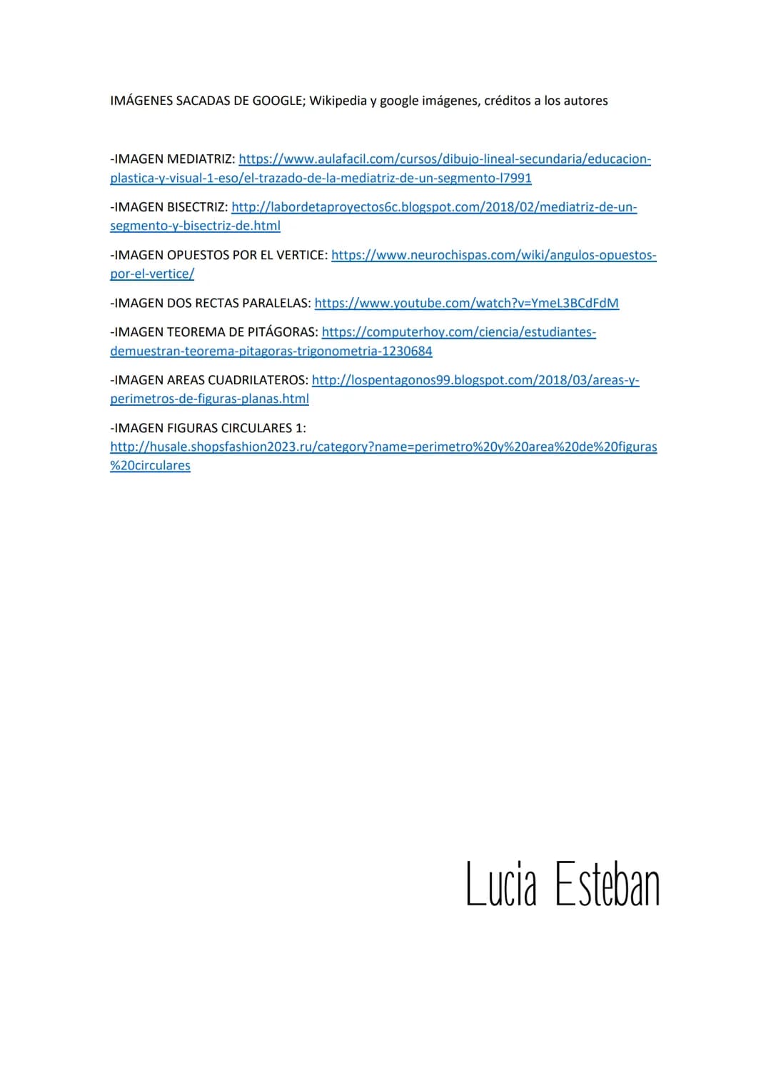 Resumen Unidad 7
AREAS Y
PERIMETROS
1. Lugares geométricos
1.1. Mediatriz de un segmento
1.2. Bisectriz de un ángulo
2. Ángulos
2.1. Cortars