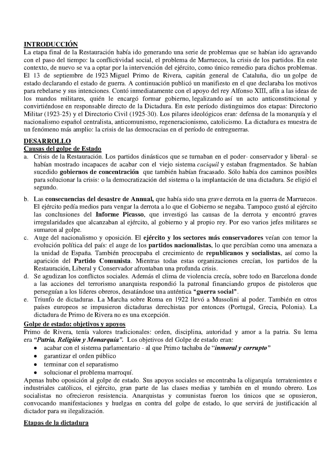Dictadura de primo de rivera