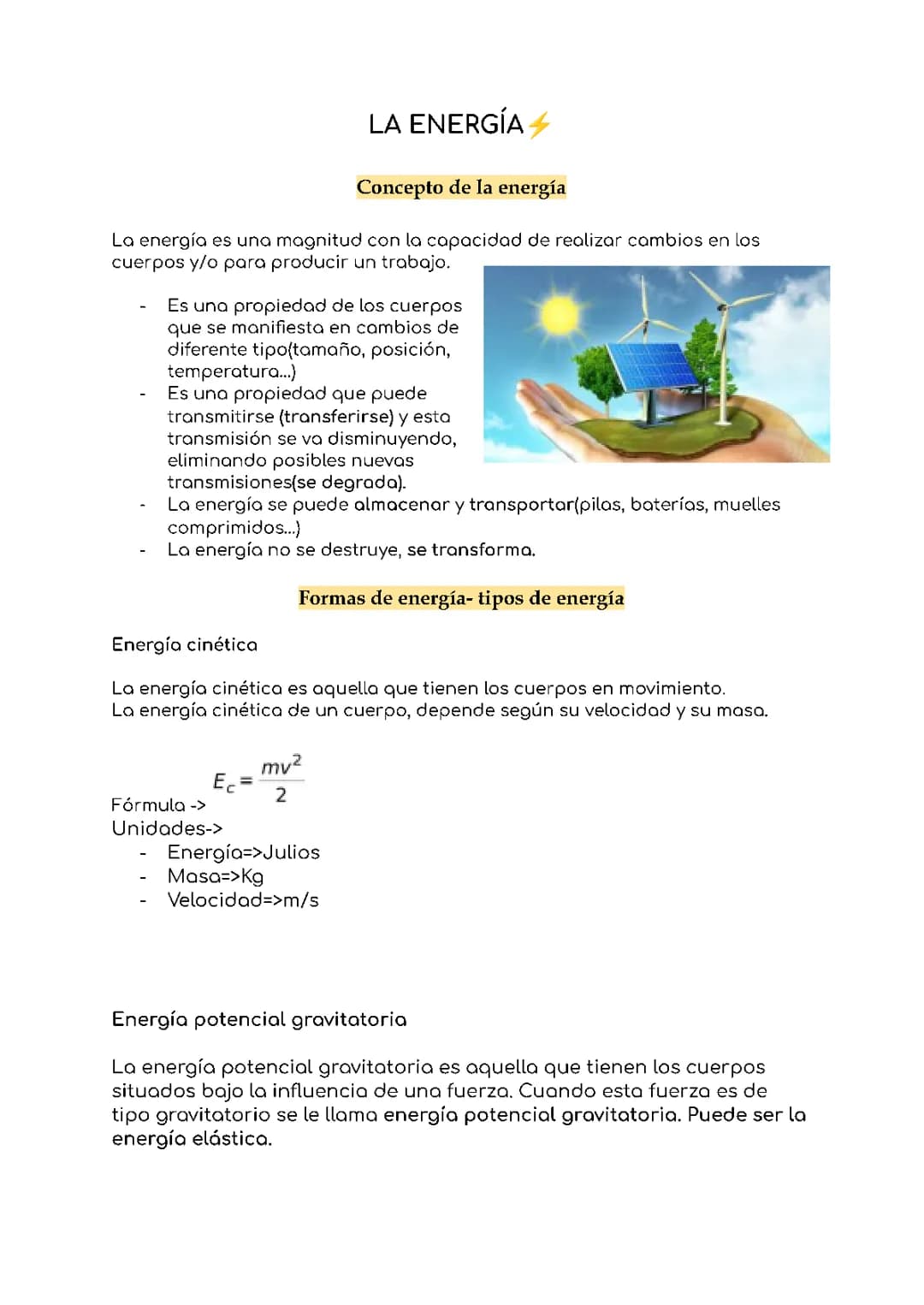 La energía
