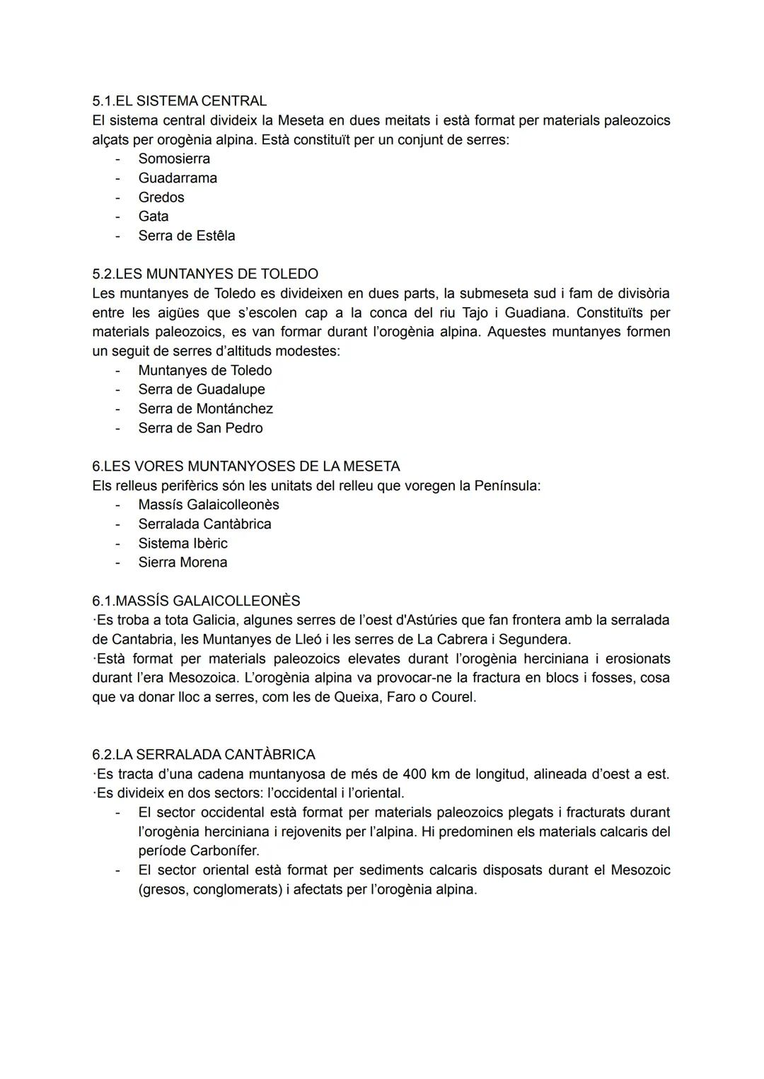 2. LA FORMACIÓ GEOLOGICA DEL RELLEU PENINSULAR

FORMACIÓ GEOLÒGICA
Era paleozòica

Orogenèsi herciniana

Massís hespèric

Erosió
|
Sòcol
|
R