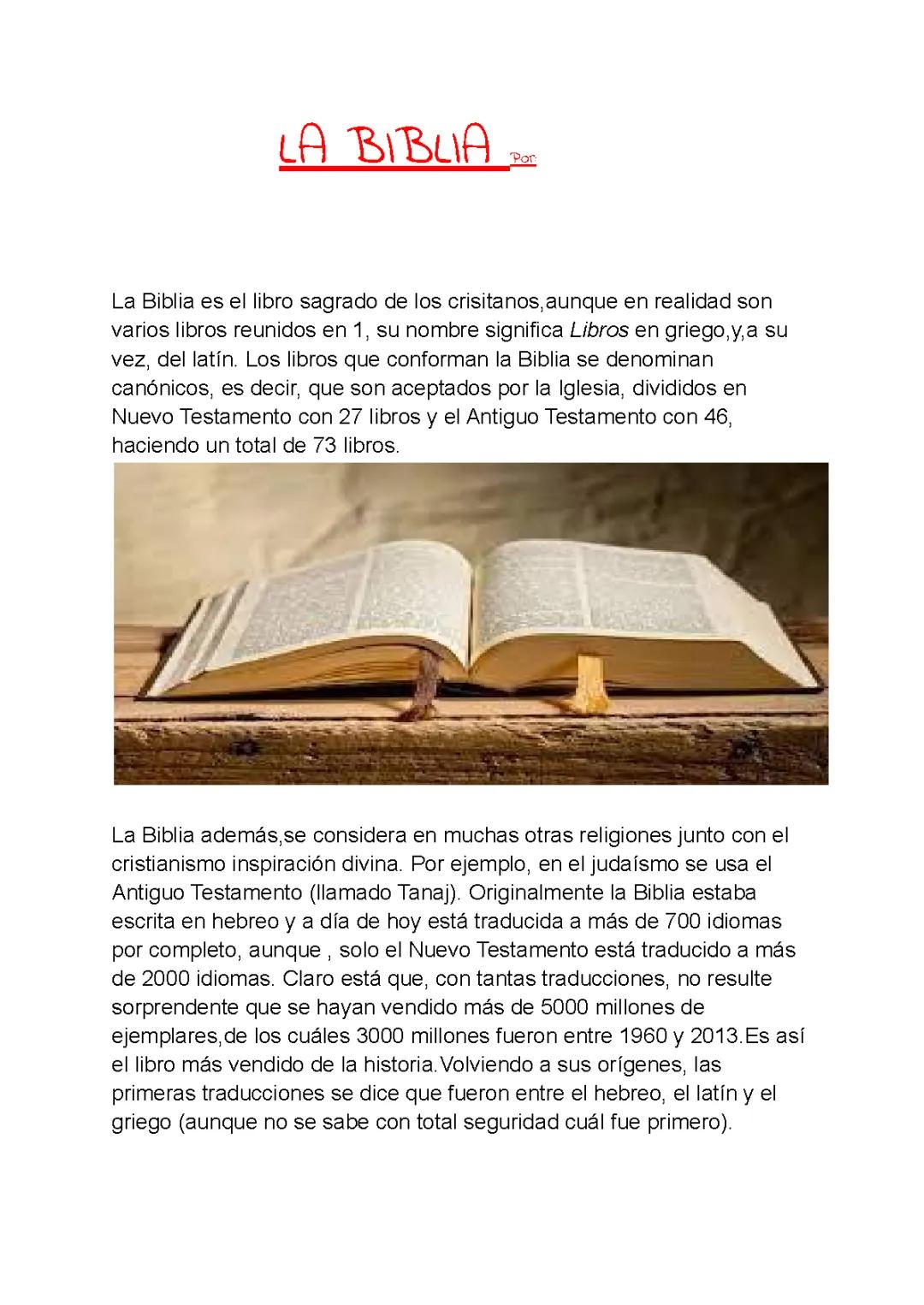 La Biblia: Una Introducción