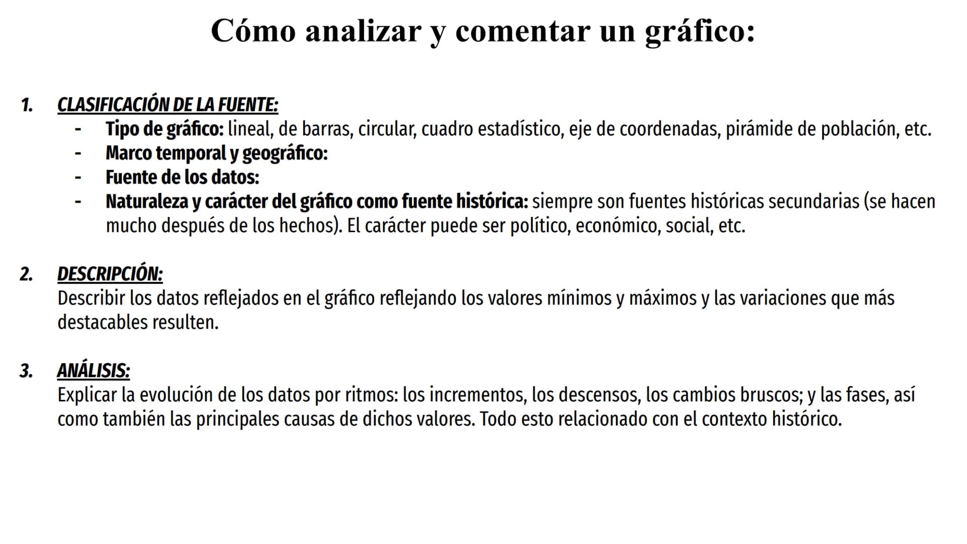 FUENTES
HISTÓRICAS 2º
BACHILLERATO:
BLOQUE 7 Cómo analizar y comentar una imágen:
1. CLASIFICACIÓN DE LA FUENTE:
Tipo de imágen: fotografía,