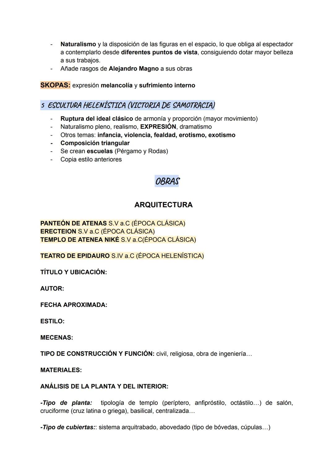 # ARTE GRIEGO

1 ETAPAS

-Época arcaica s.VIII a.C - s.VI a.C
-Época clásica s V a.C
-Época posclásica s.IV a.C
-Época helenística s.III a.C