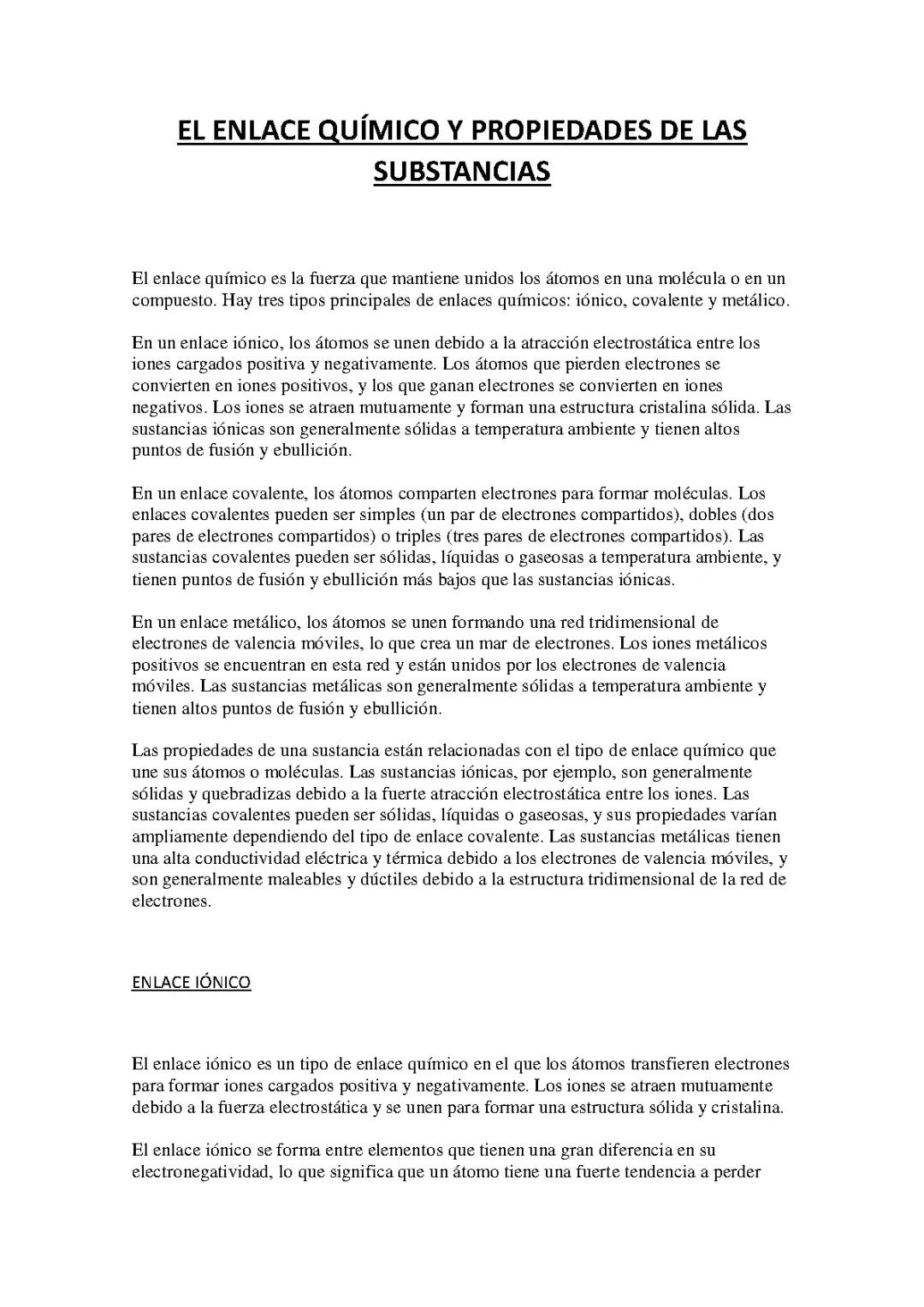 El Enlace Químico y sus Propiedades: Aprende los Conceptos Claves