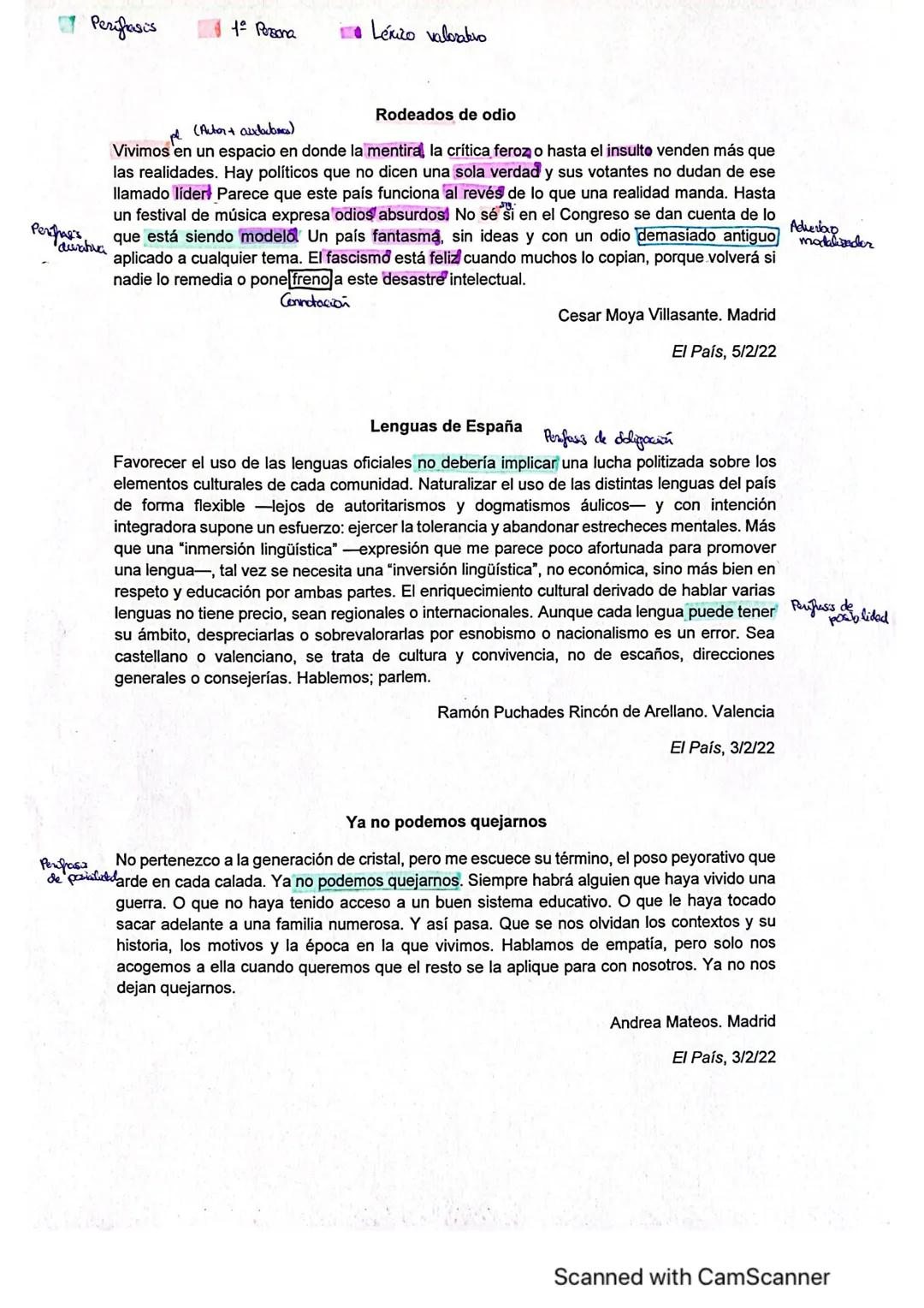 ΤΕΜΑ
Idea central + intención autor
-Pocas palabras, oración nominal
Acusación
Bunla
Denuncia
Censura
Crítica
Imputación
Alabenza
Elogio
Apo