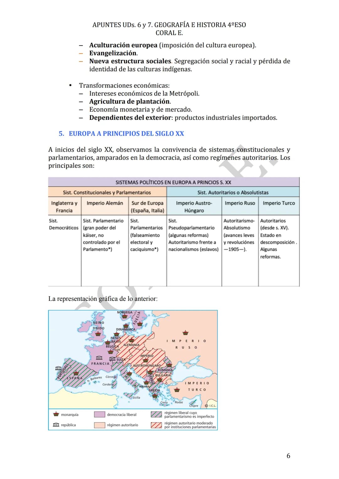APUNTES UDs. 6 y 7. GEOGRAFÍA E HISTORIA 4ºESO
CORAL E.
Uds. 6 y 7
IMPERIALISMO.
Y I
GUERRA MUNDIAL
No son unos apuntes, son LOS apuntes.
CO