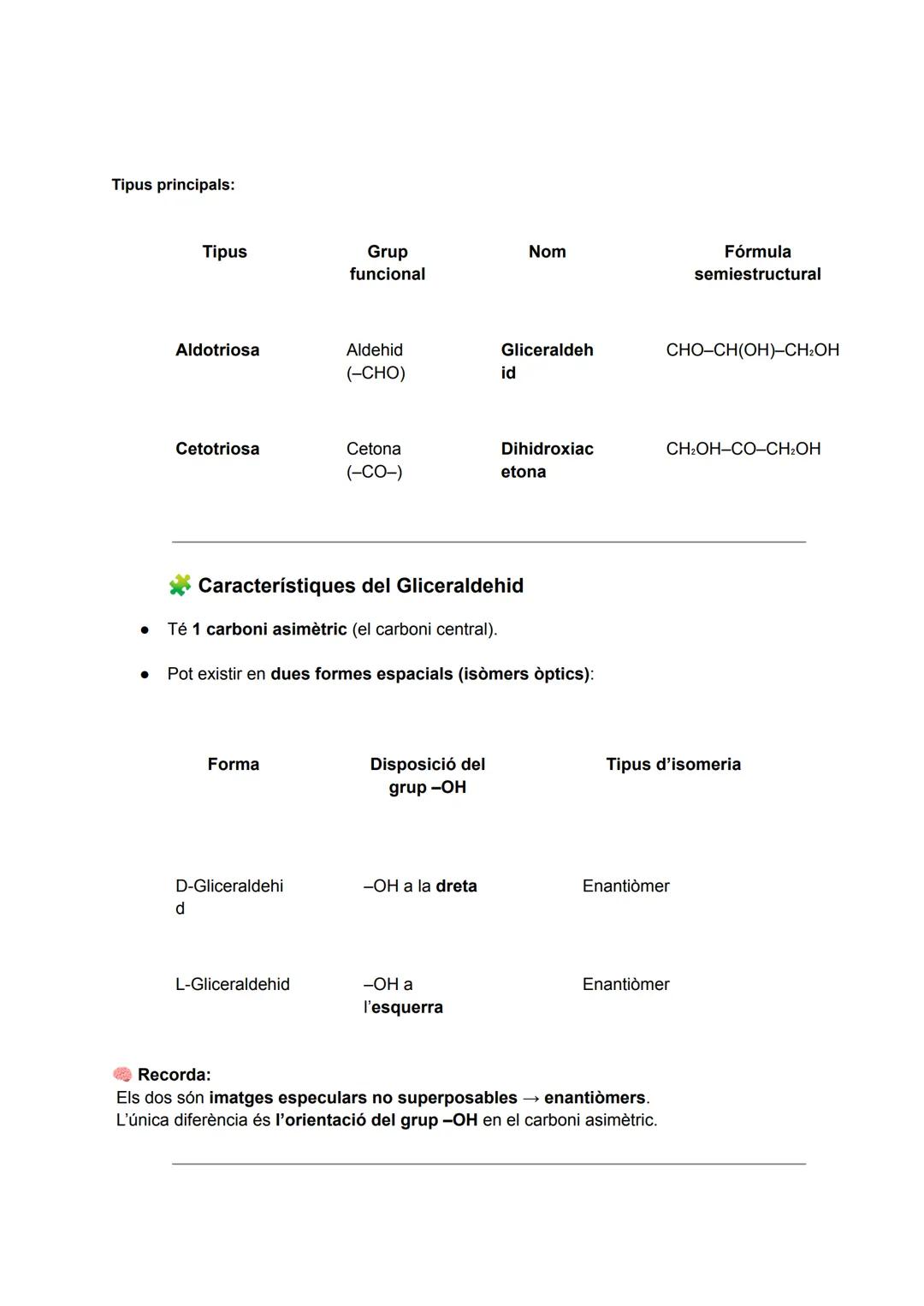 # ELS GLÚCIDS (CARBOHIDRATS)

*   1. Definició i composició

*   Biomolècules orgàniques fórmula general (CH₂O)

*   Contenen grup carbonil 