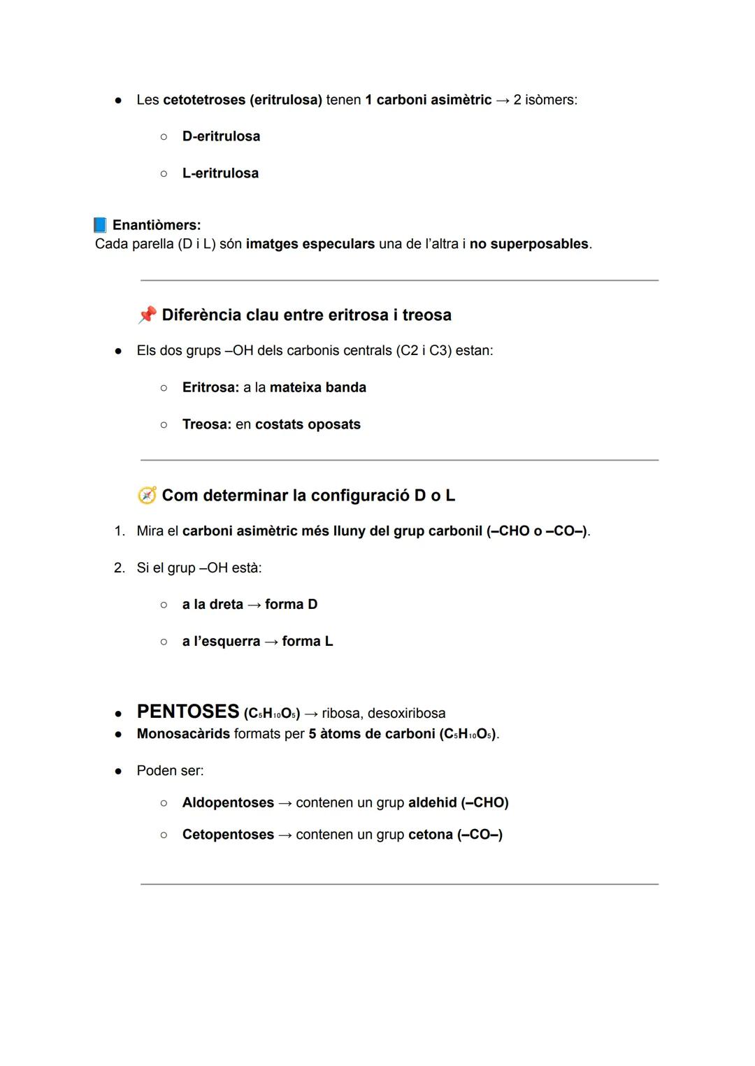 # ELS GLÚCIDS (CARBOHIDRATS)

*   1. Definició i composició

*   Biomolècules orgàniques fórmula general (CH₂O)

*   Contenen grup carbonil 