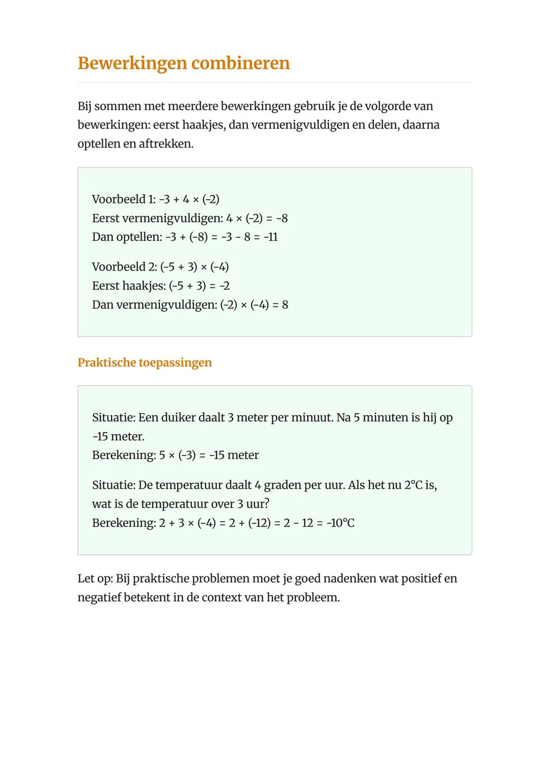 Rekenen met negatieve getallen
- Basis bewerkingen

Leer optellen, aftrekken, vermenigvuldigen en delen met negatieve
getallen
Rekenen 	Grad