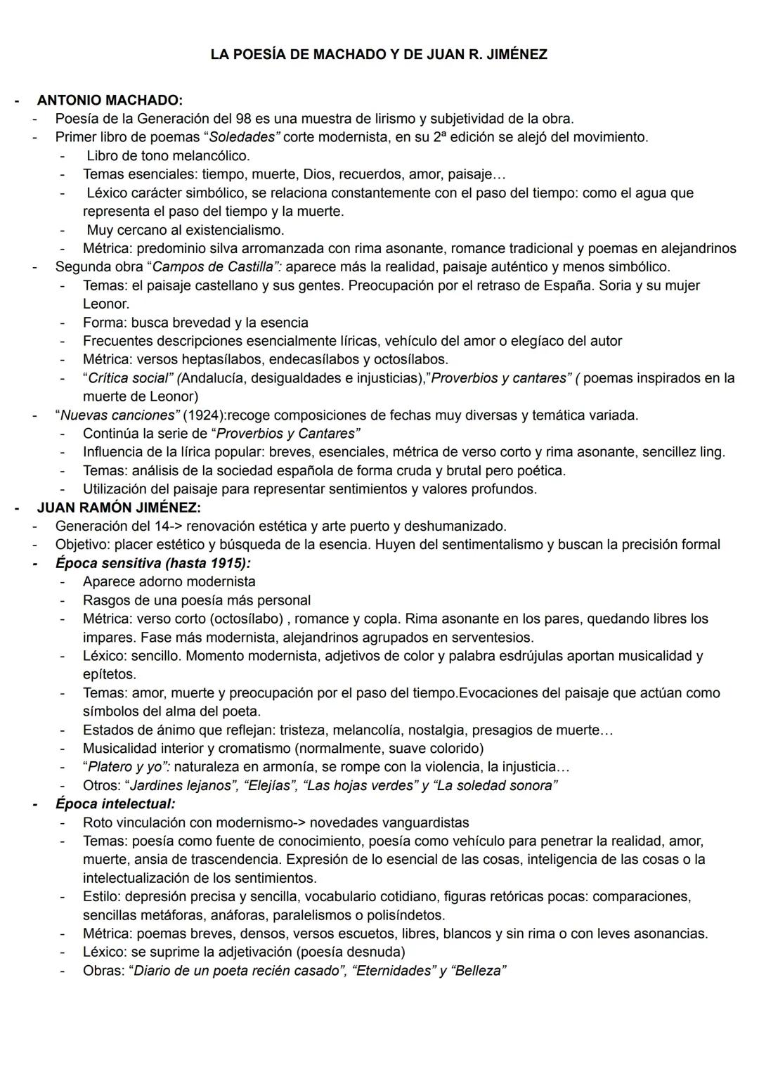 LA POESÍA DE MACHADO Y LA DE JUAN R. JIMÉNEZ