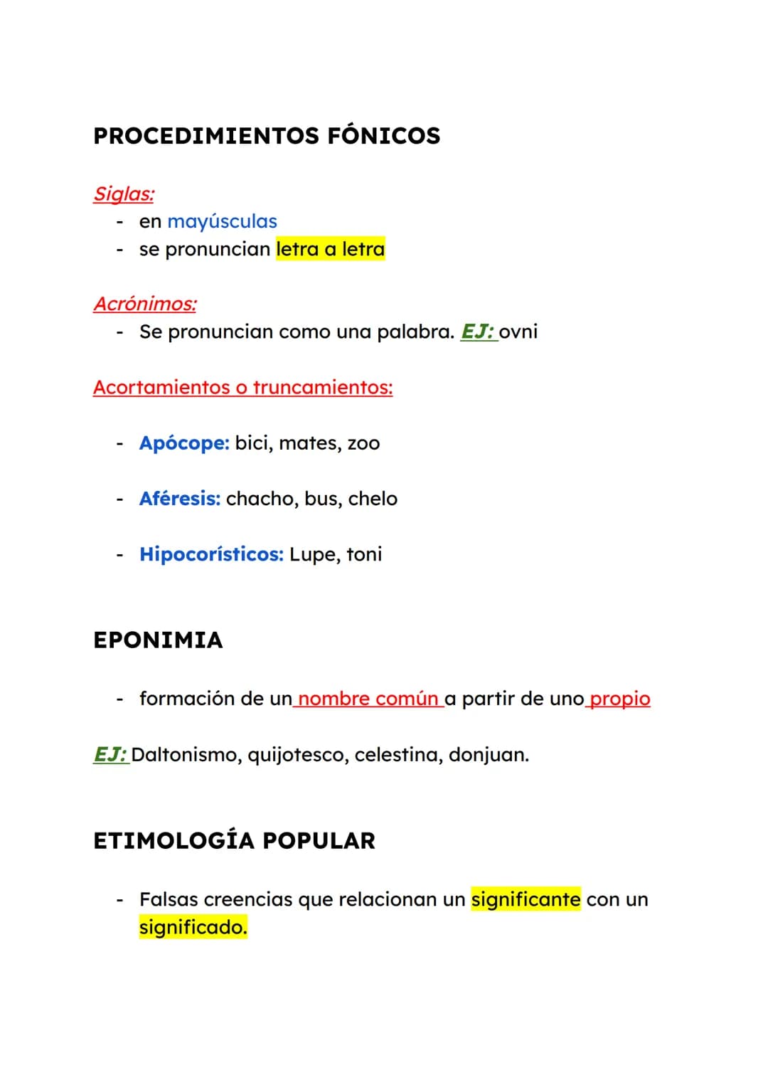 Estructura y formación de las
palabras
ESTRUCTURA
Lexemas: Contiene el significado léxico de las palabras.
(diccionario)
→ Sustantivos, adje