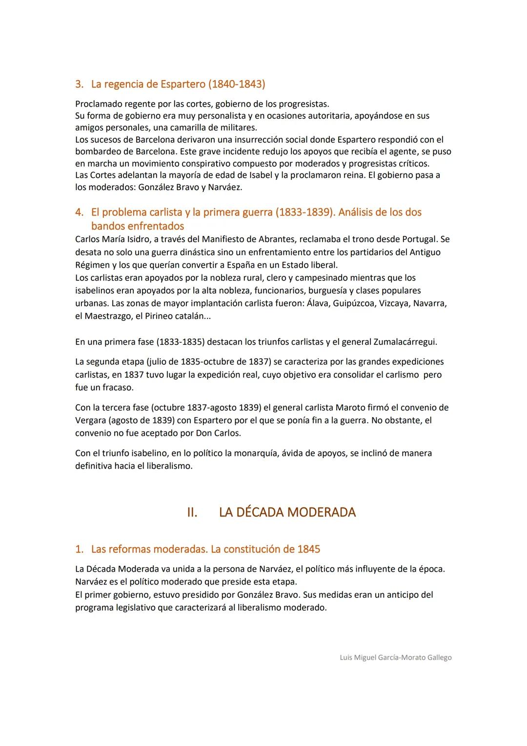 TEMA 9. LA CONSTRUCCIÓN DEL ESTADO LIBERAL
I. LA ÉPOCA DE LAS REGENCIAS Y EL PROBLEMA CARLISTA.
1. Moderados y progresistas
Con el reinado d