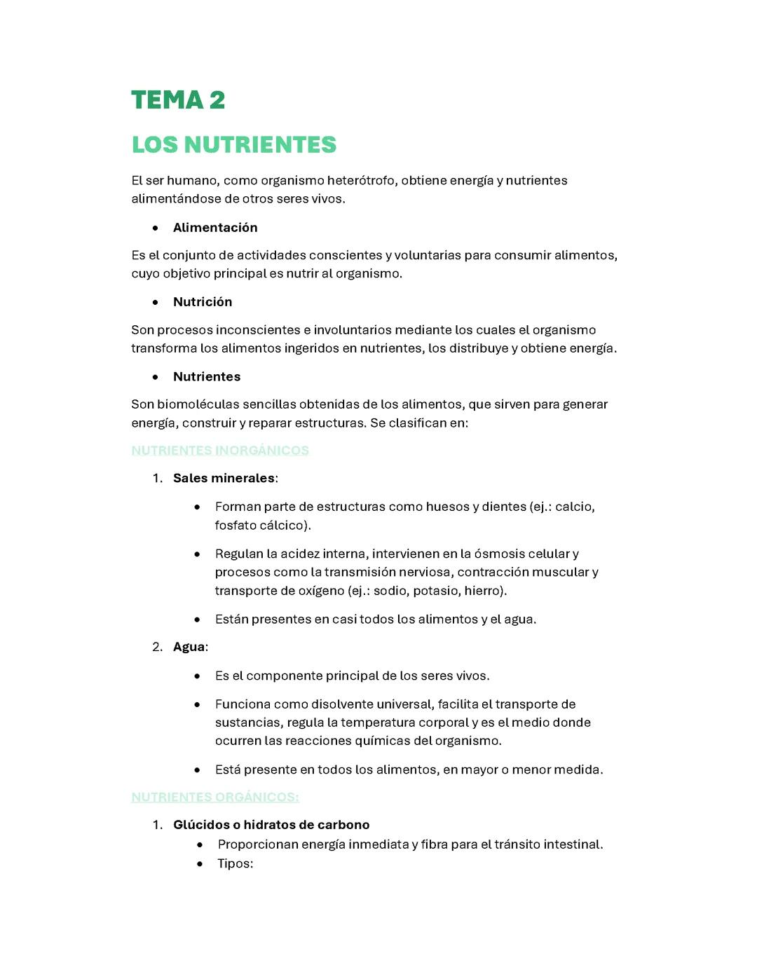 Comprendiendo los Nutrientes y los Alimentos