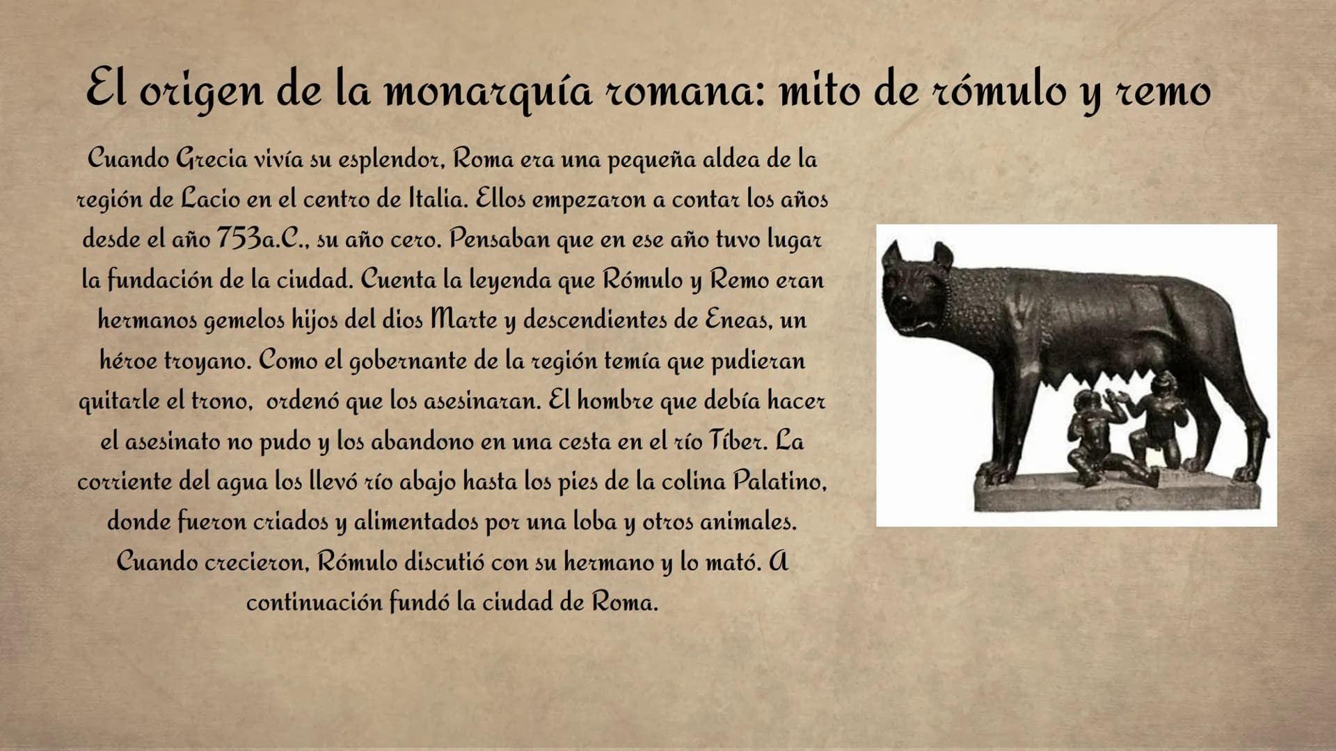 (0)
La historia
de Roma
O ...
ا سس
01 Monarquía
02 República
2
*4*
D
0 0
03 Imperio tail
Monarquia
1
tru
| 1 El origen de la monarquía roman