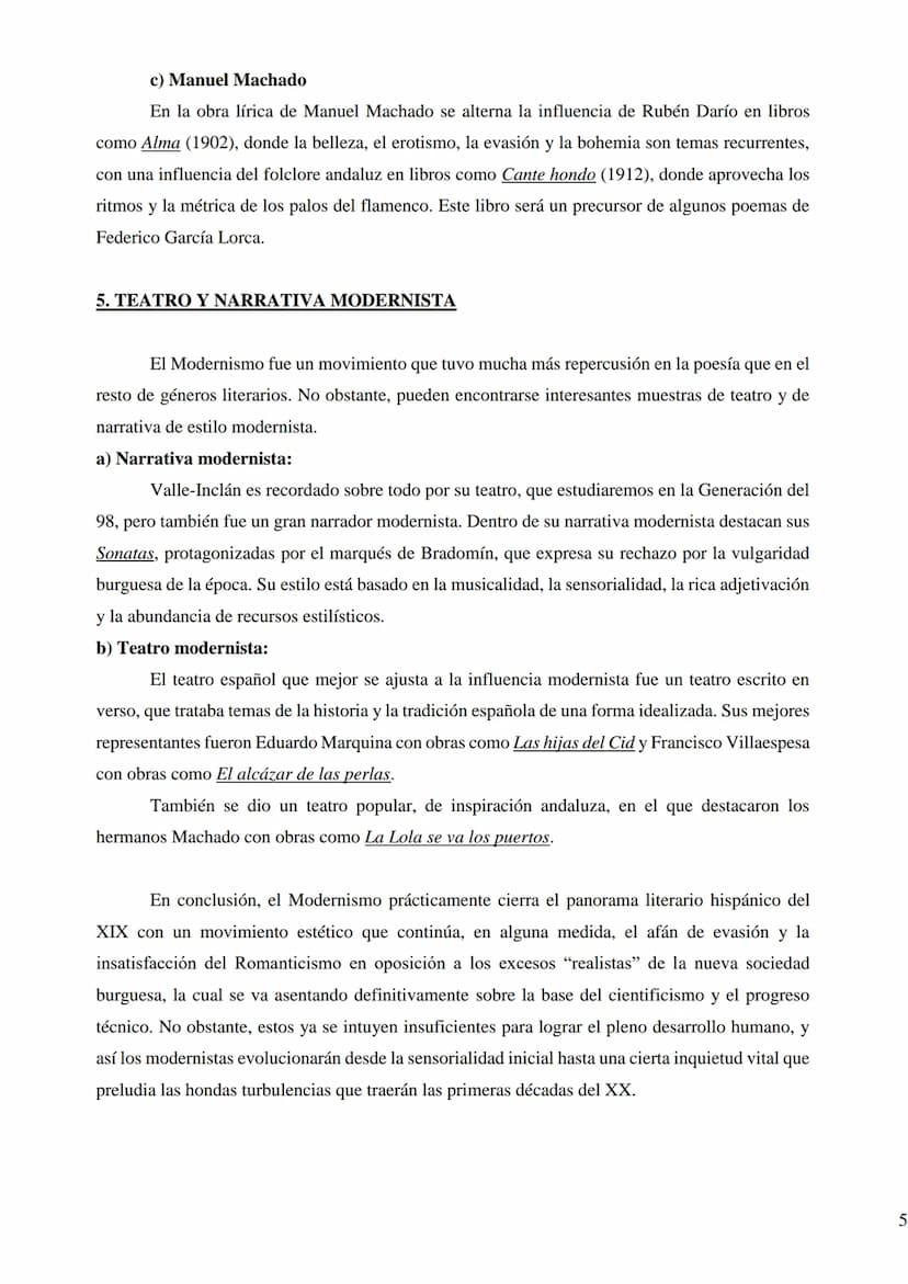TEMA 1: EL MODERNISMO
1. INTRODUCCIÓN
El Modernismo es un movimiento literario que se desarrolló en Hispanoamérica y en
España durante el fi