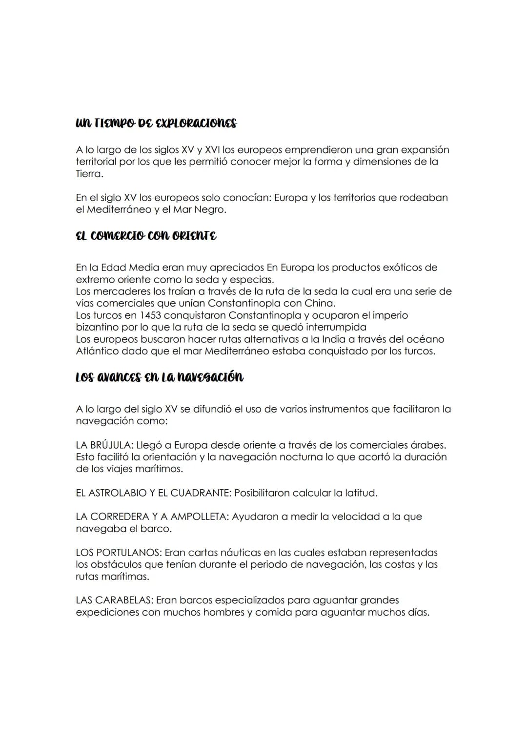un TIEMPO DE EXPLORACIONES
A lo largo de los siglos XV y XVI los europeos emprendieron una gran expansión
territorial por los que les permit
