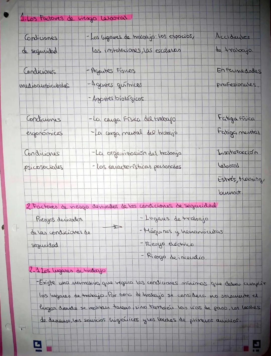 Conceptos Clave sobre Factores de Riesgo Laboral - Apuntes FOL