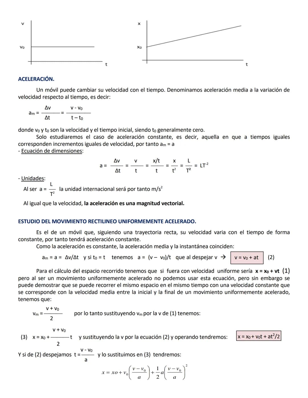 CINEMÁTICA
Como los alumnos de 1º de Bach. no han dado derivadas en el momento de iniciar la cinemática, estos apuntes son
iguales que los d