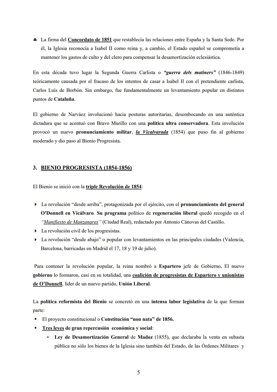 Tema 2
LA CONSTRUCCIÓN DEL ESTADO LIBERAL
EL REINADO DE ISABEL II (1833-1868)
Tres epígrafes: Regencias y problema carlista (1833-1843) - La