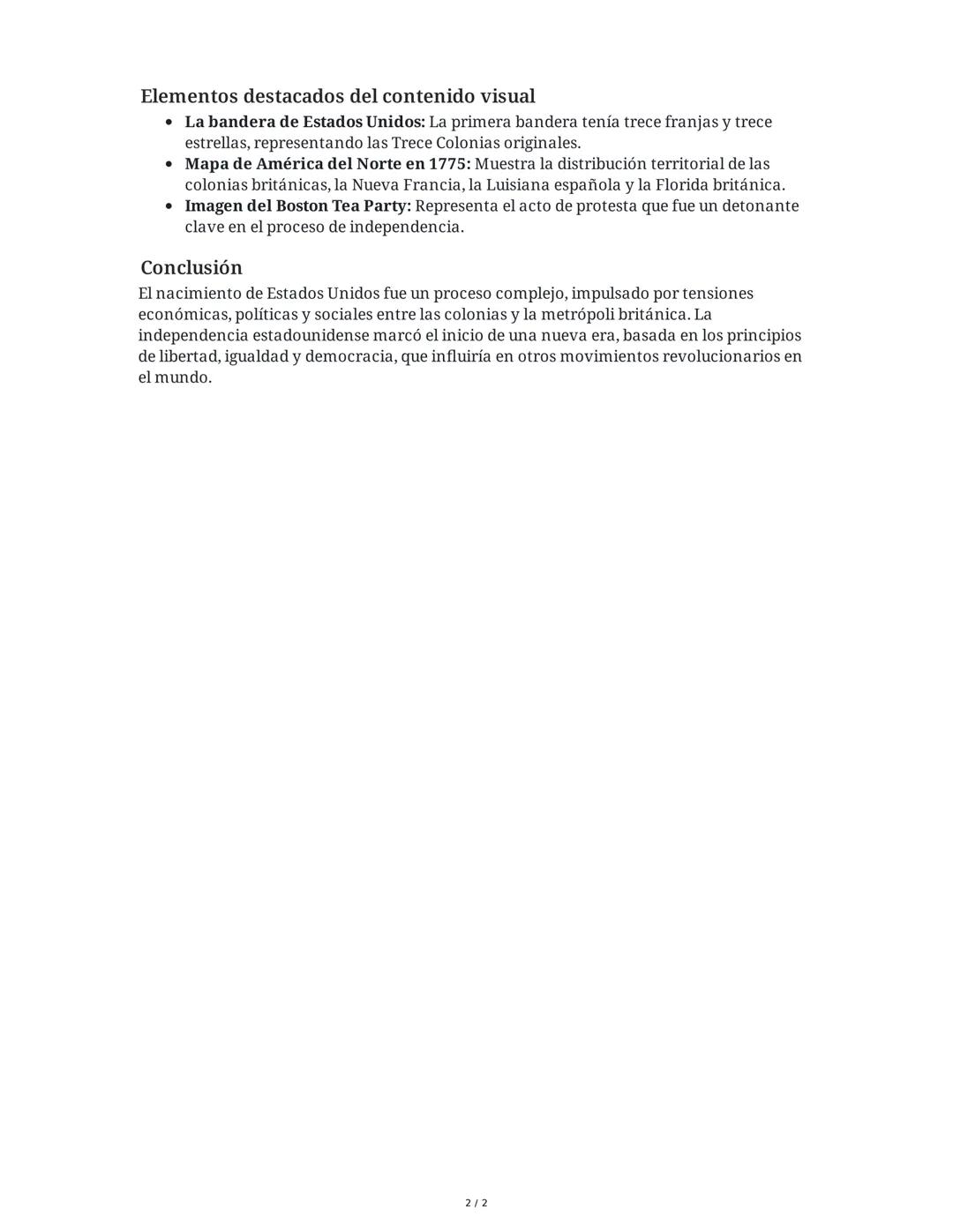 # El Nacimiento de Estados Unidos

1. Introducción
En el último tercio del siglo XVIII, las colonias de Gran Bretaña en América del Norte
in