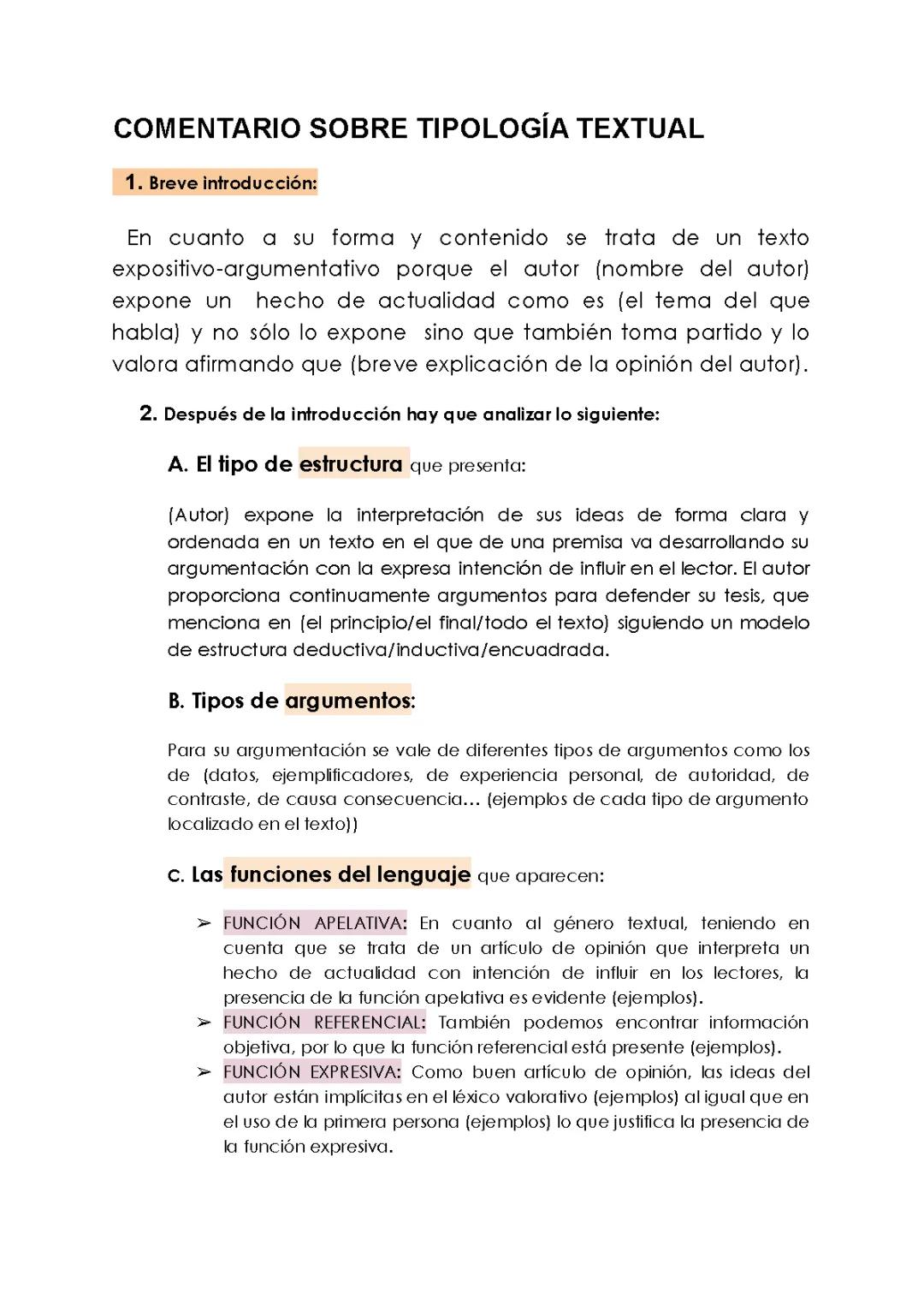 PLANTILLA TIPOLOGÍA TEXTUAL