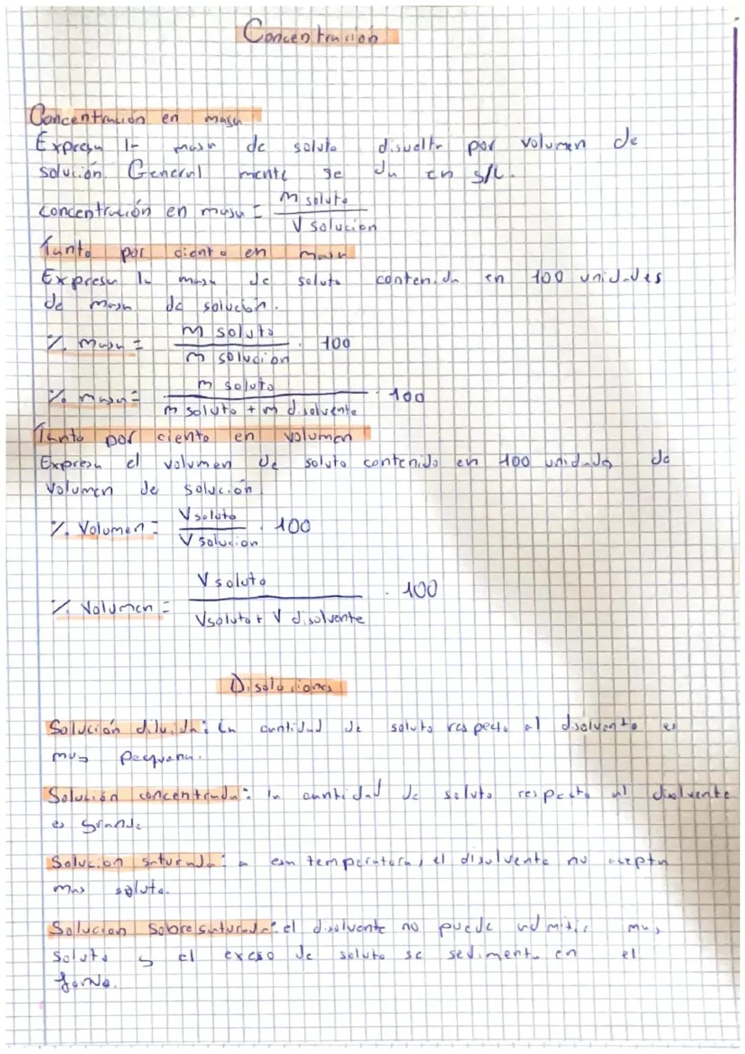 Concentraciones y disoluciones física y química 