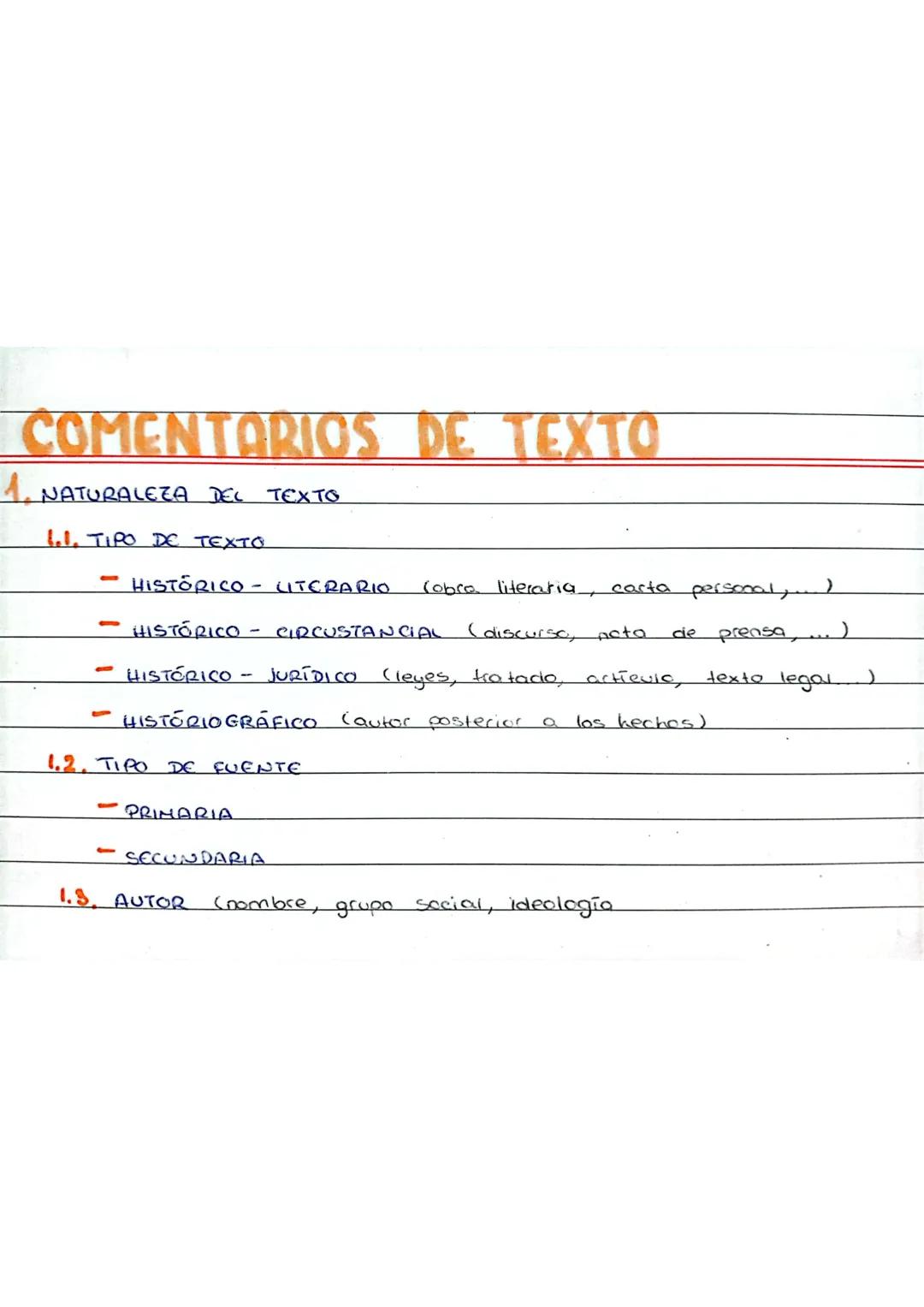 Comentario de Texto - Historia 