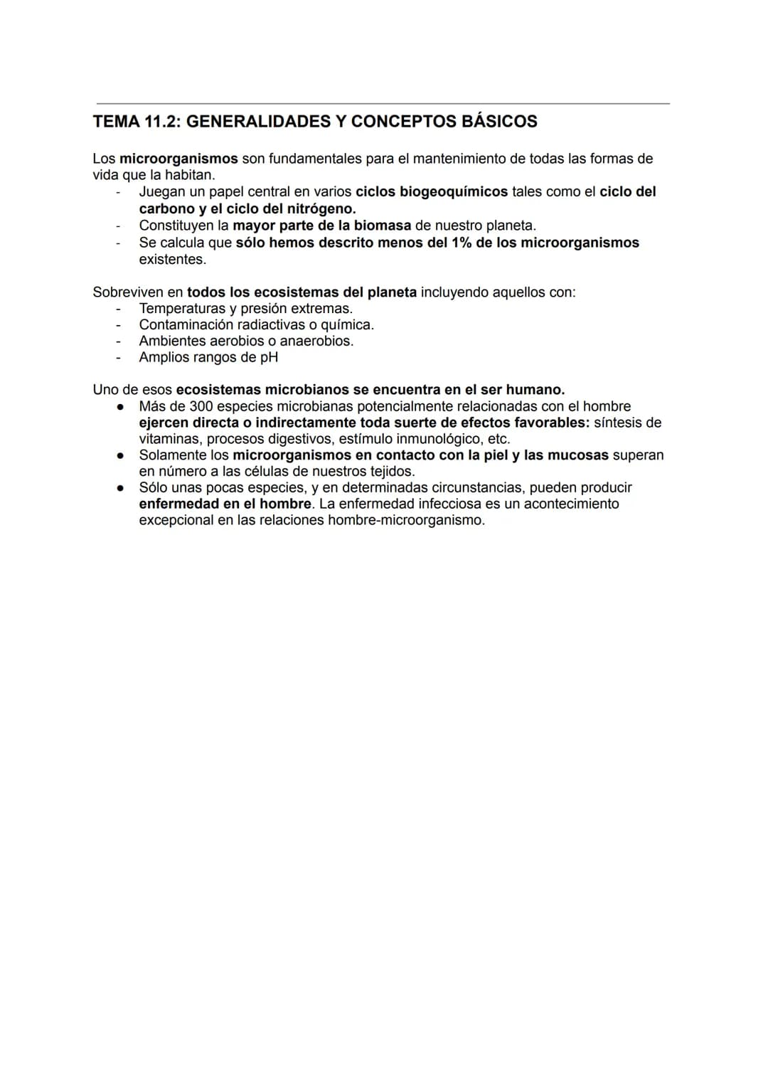 MICROBIOLOGÍA
TEMA 11.1: INTRODUCCIÓN A LA MICROBIOLOGÍA
1. Introducción a la microbiología.
Microbiología: Ciencia que se encarga del estud
