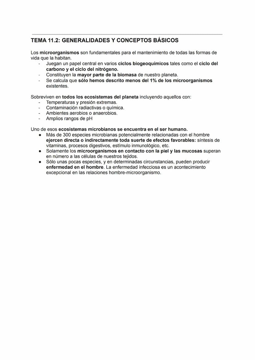 MICROBIOLOGÍA
TEMA 11.1: INTRODUCCIÓN A LA MICROBIOLOGÍA
1. Introducción a la microbiología.
Microbiología: Ciencia que se encarga del estud