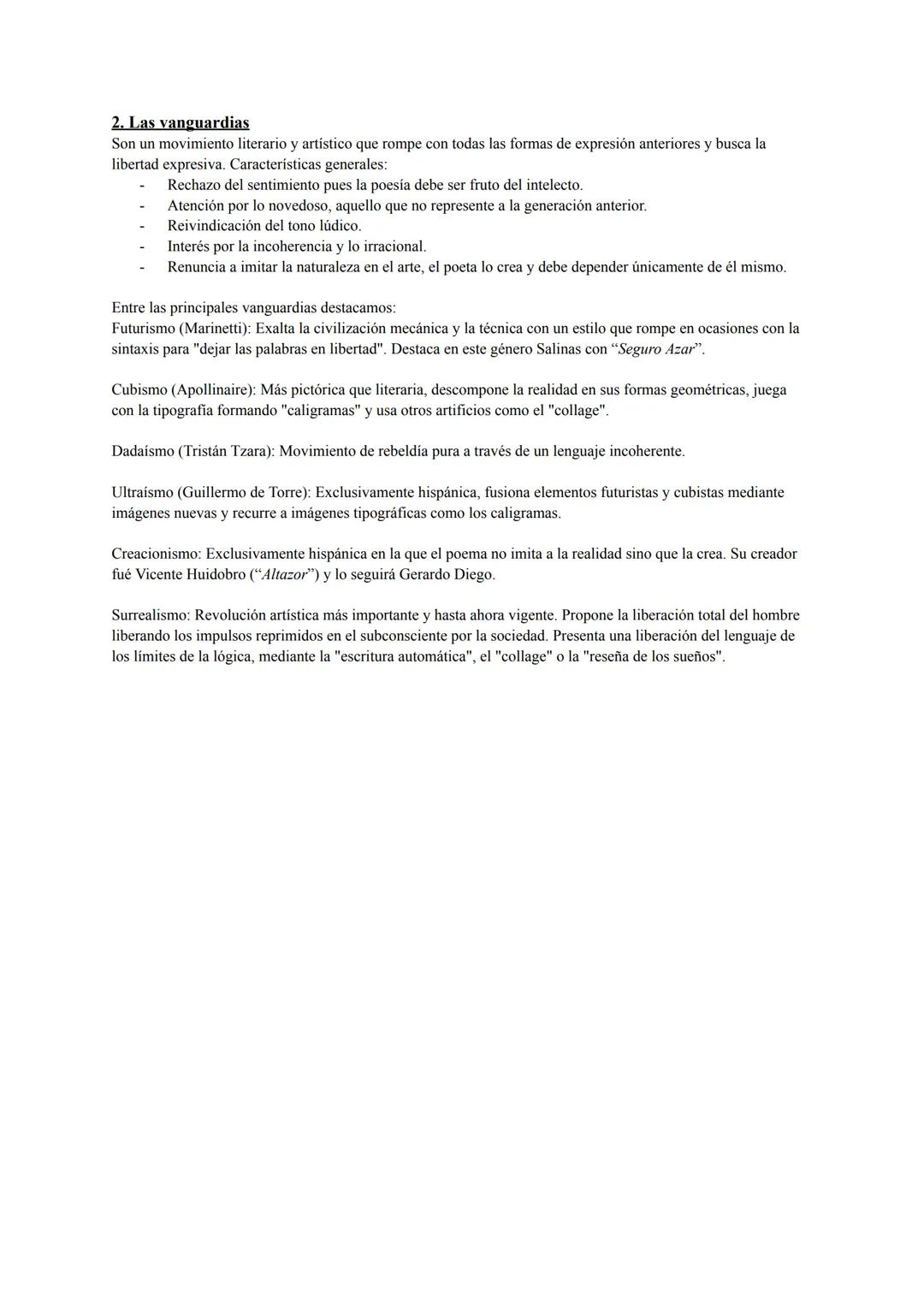 La poesía desde el modernismo a las vanguardias
La llegada del s.XX coincide con el agotamiento y el rechazo al realismo y naturalismo, que 