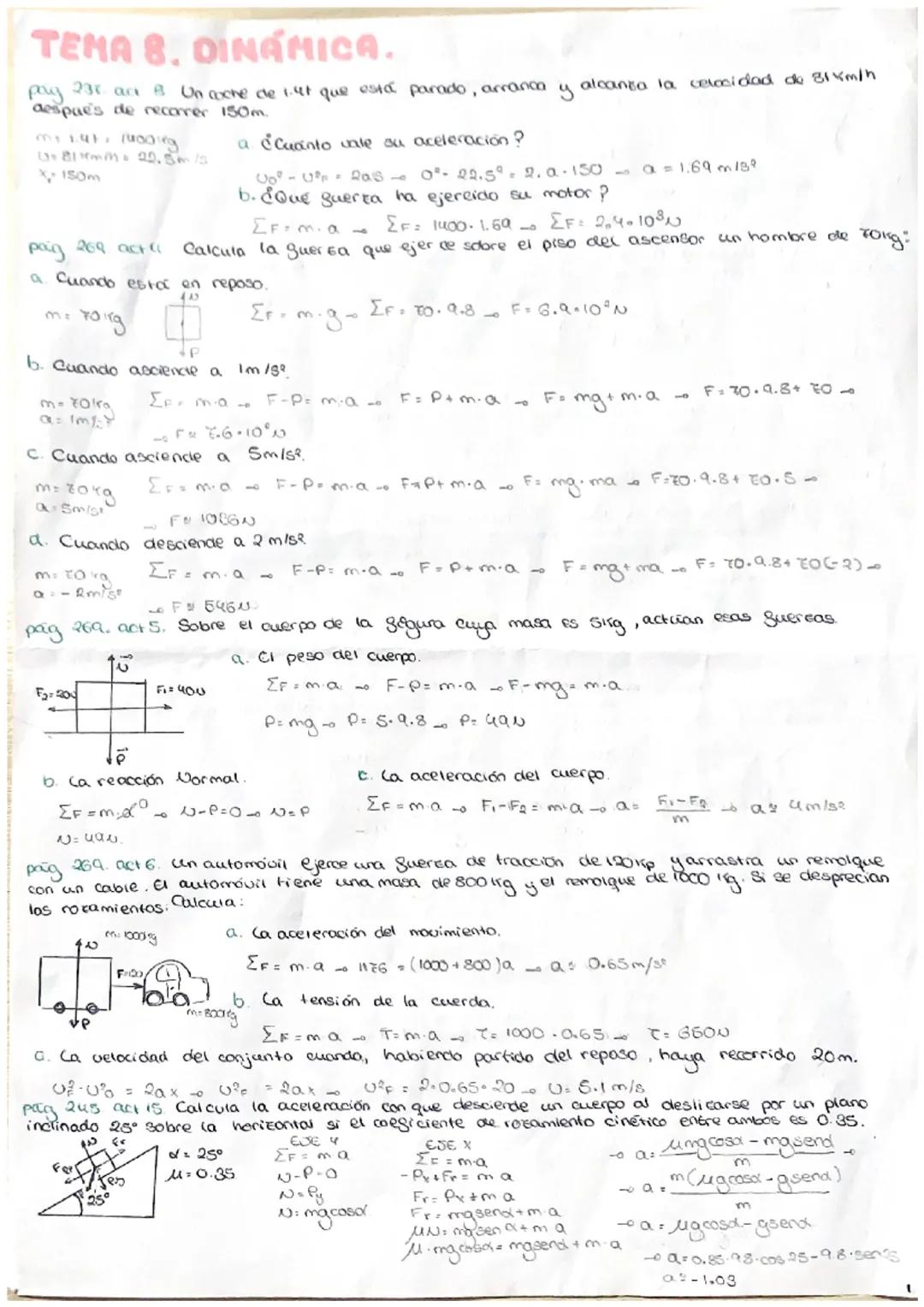 TCHA 8, DINÁMICA.
- PRUCIAOS DE LA DIVÁLLICA (celles of Newrow).
19 624 DE DEON.
"Endo ouerpo permanece en reposo o en URU & no actrian Suer