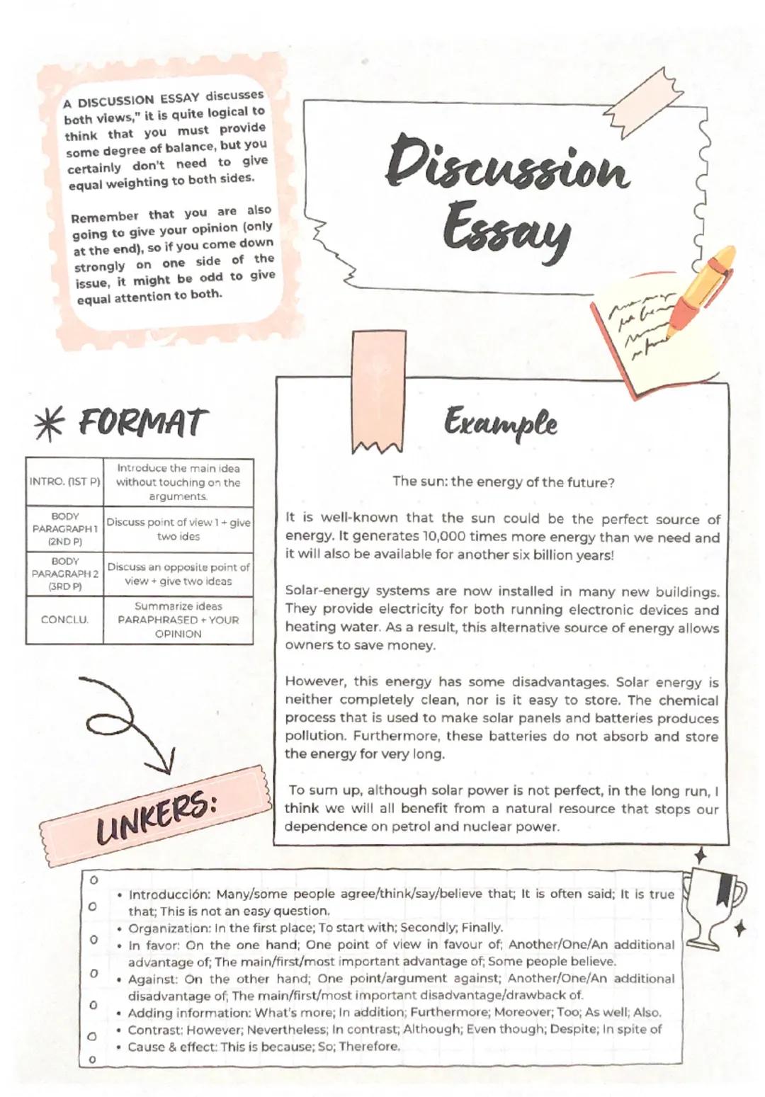 A DISCUSSION ESSAY discusses
both views," it is quite logical to
think that you must provide
some degree of balance, but you
certainly don't