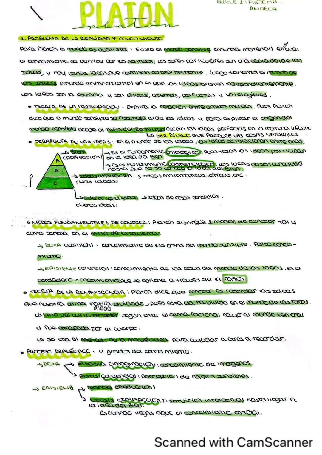 Historia de la Filosofía, 2 bachillerato.