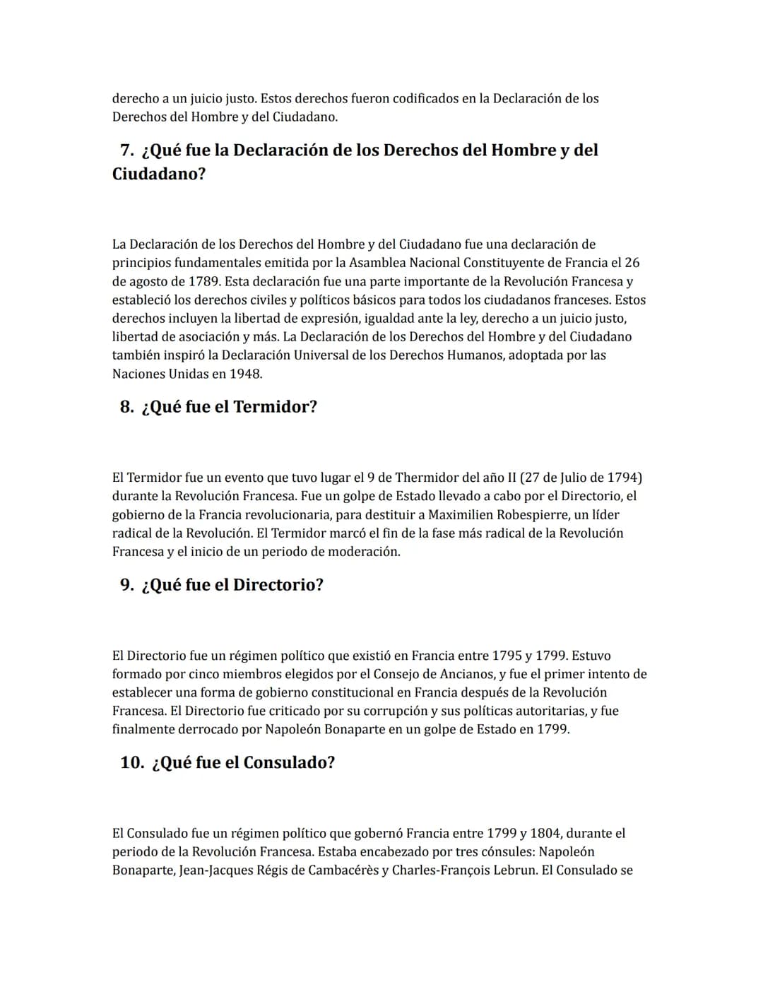 Ejercicio La Revolución Francesa
1.
¿Cuándo comenzó la Revolución Francesa?
La Revolución Francesa comenzó el 14 de julio de 1789, cuando un