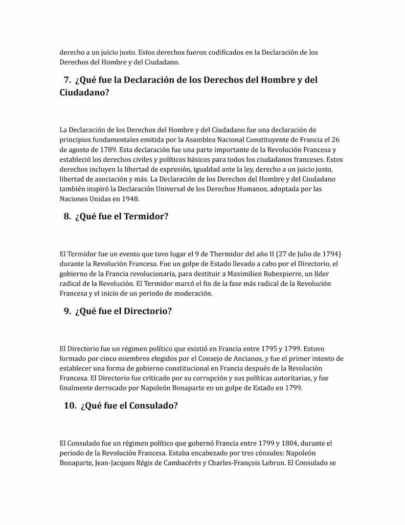 Ejercicio La Revolución Francesa
1.
¿Cuándo comenzó la Revolución Francesa?
La Revolución Francesa comenzó el 14 de julio de 1789, cuando un