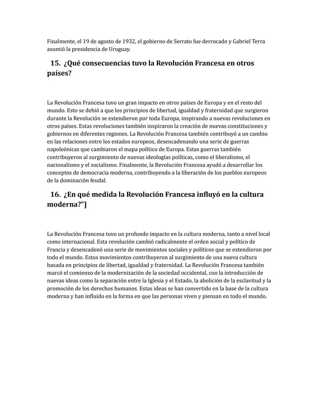 Ejercicio La Revolución Francesa
1.
¿Cuándo comenzó la Revolución Francesa?
La Revolución Francesa comenzó el 14 de julio de 1789, cuando un